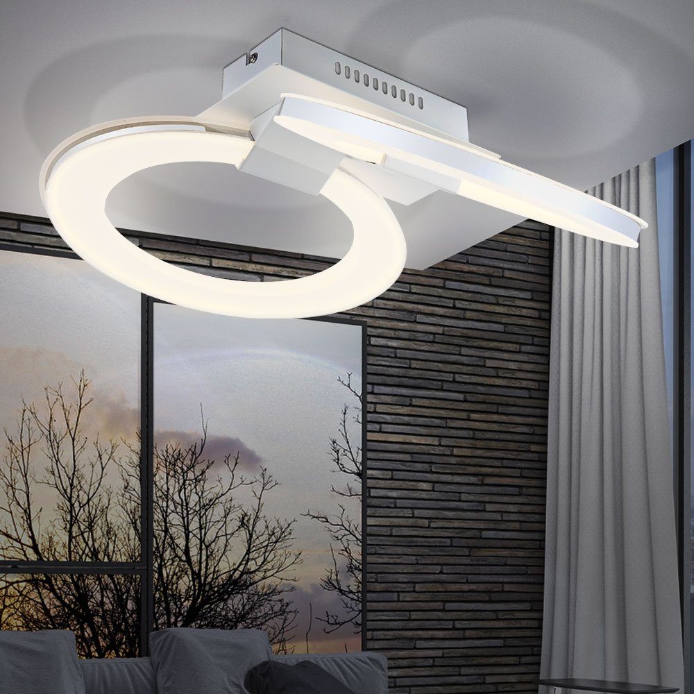 Globo LED Deckenleuchte, Leuchtmittel Deckenlampe inklusive, Warmweiß, Deckenleuchte 2 LED Strahler Wohnzimmerlampe Flammig