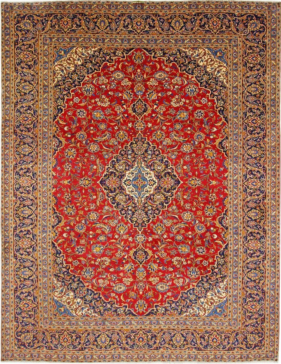 Orientteppich Keshan 302x397 Handgeknüpfter Orientteppich / Perserteppich, Nain Trading, rechteckig, Höhe: 12 mm