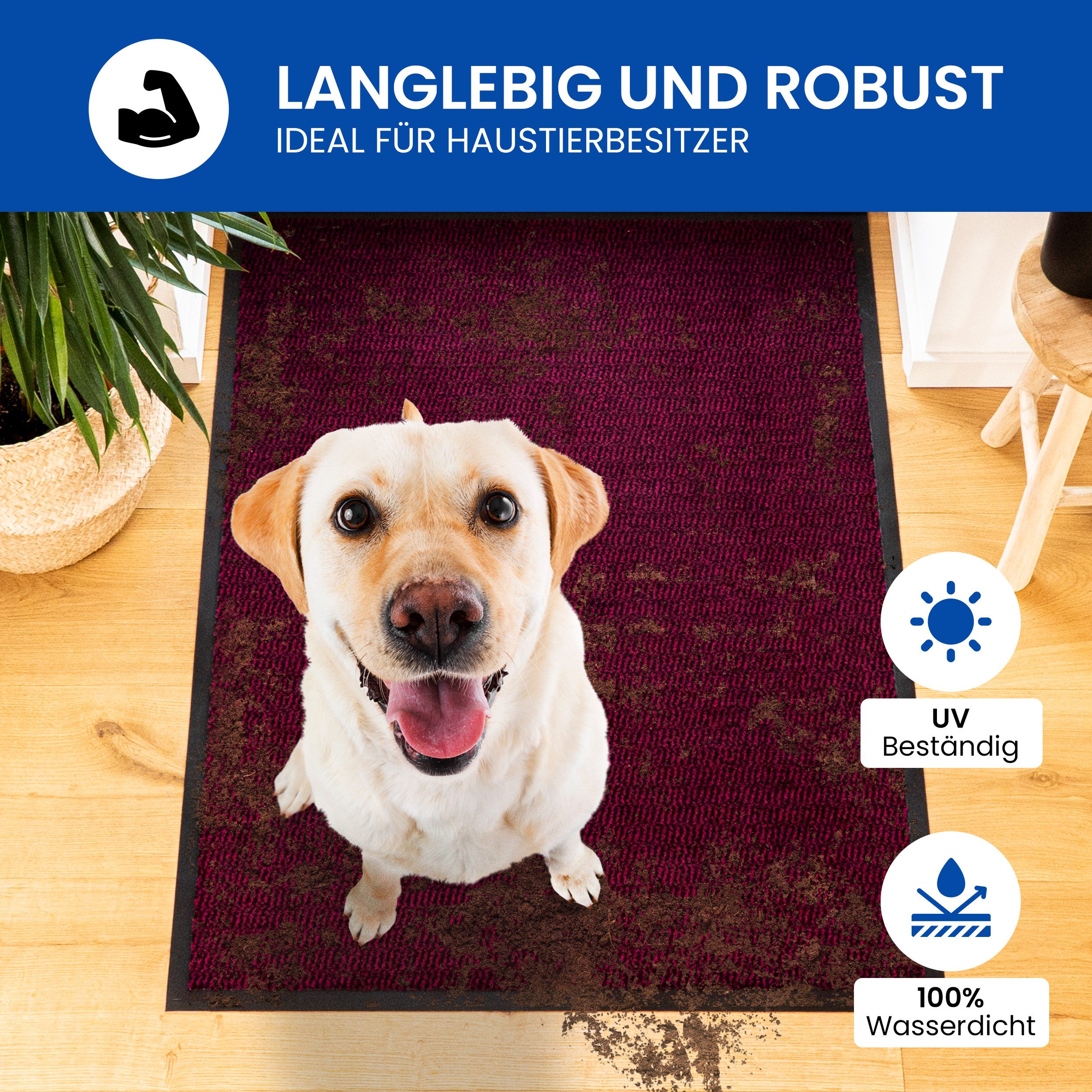 Gentle North Fußmatte für Innen & Außen - Schmutzfangmatte, Innen und Außen - rutschfest - waschbar - strapazierfähig – Bild 4 von 5