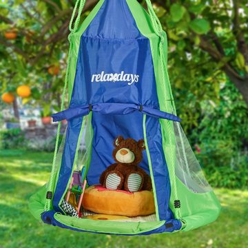 relaxdays Nestschaukel Zelt für Nestschaukel blau-grün, 90 cm