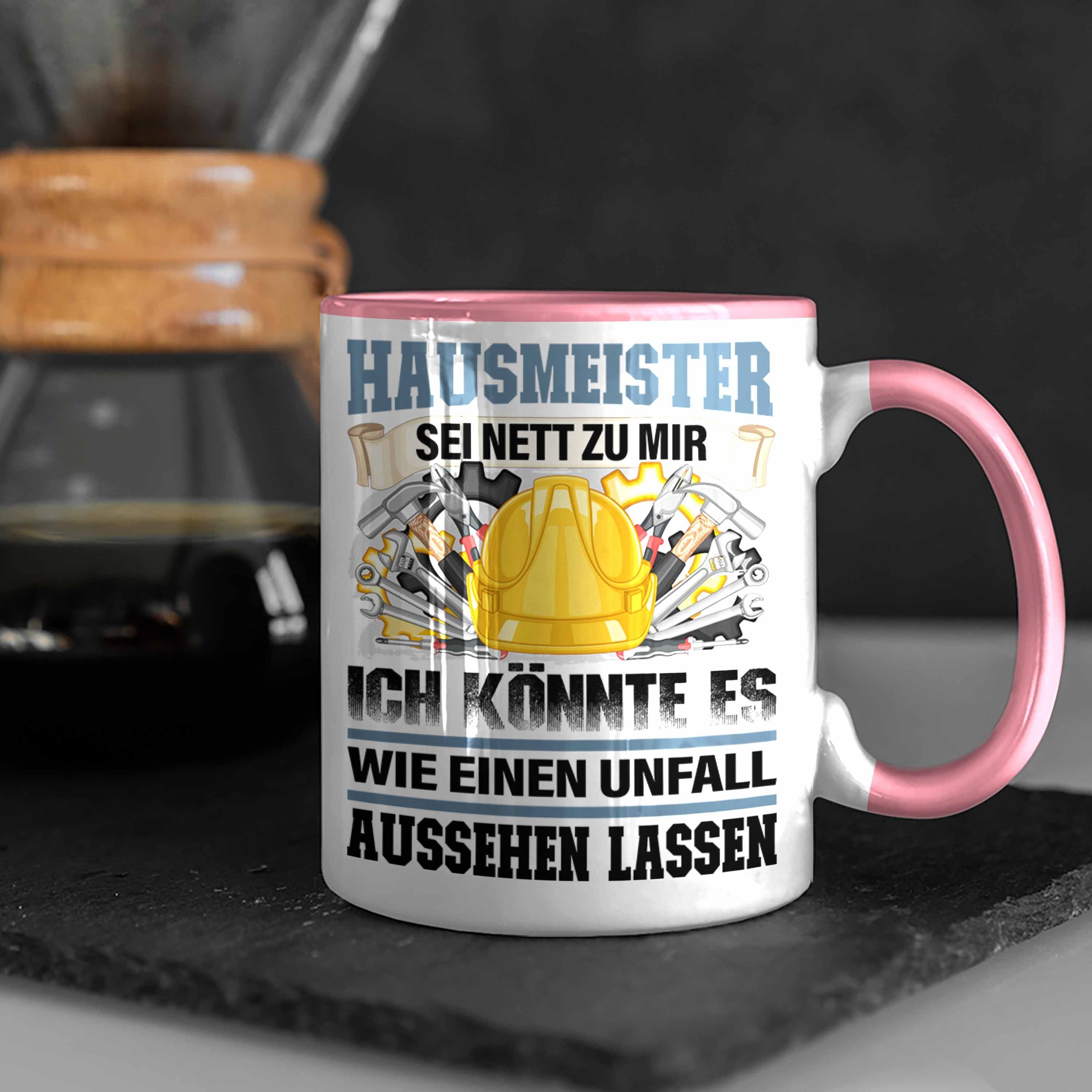 Hausmeister Geschenk - M Rosa Trendation Lustiger Tasse Spruch Trendation Tasse für Facility