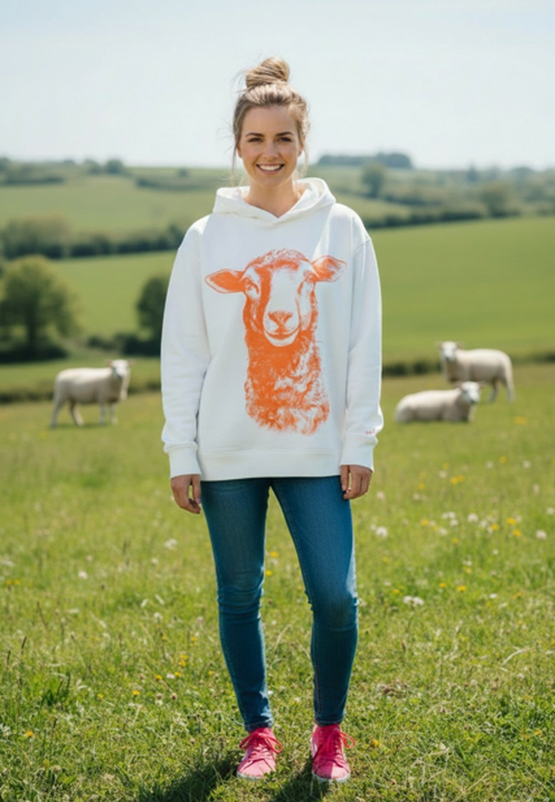 salzhaut Hoodie VÖRSLACH Damen Oversized salzhaut Kapuzenpullover – bequemer Fit und nordisch klares Design