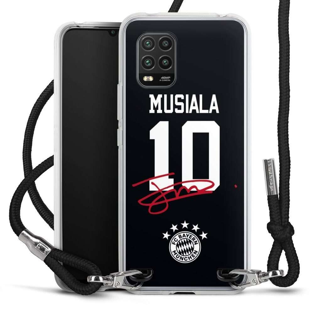 DeinDesign Handyhülle FC Bayern München Jamal Musiala FCB Musiala 10, Xiaomi Mi 10 lite Handykette Hülle mit Band Case zum Umhängen