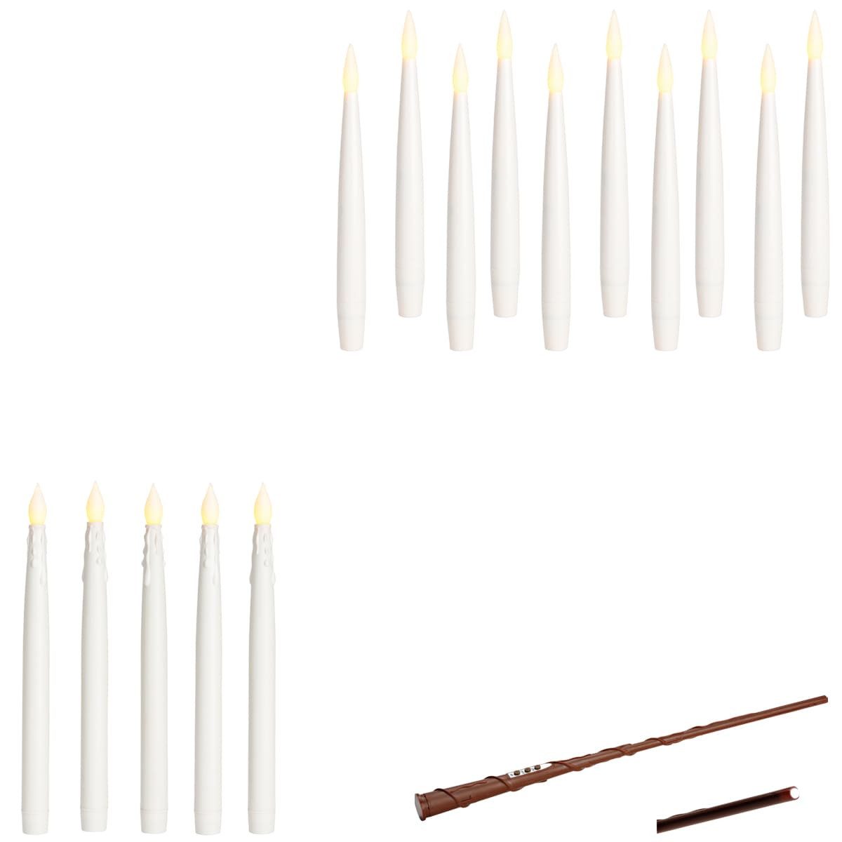 matches21 HOME & HOBBY LED-Kerze LED Stabkerzen 10er Set Echtwachs-Kerzen z günstig online kaufen