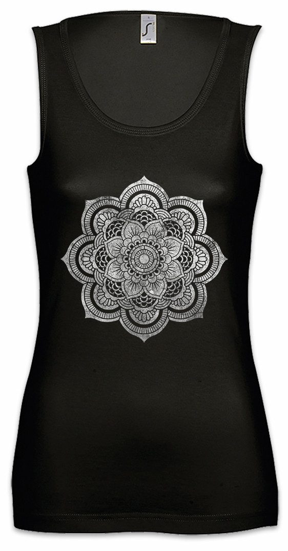 Tanktop Flower Mandala II Ärmelloses Damen T-Shirt Yantra Hinduism Buddhism