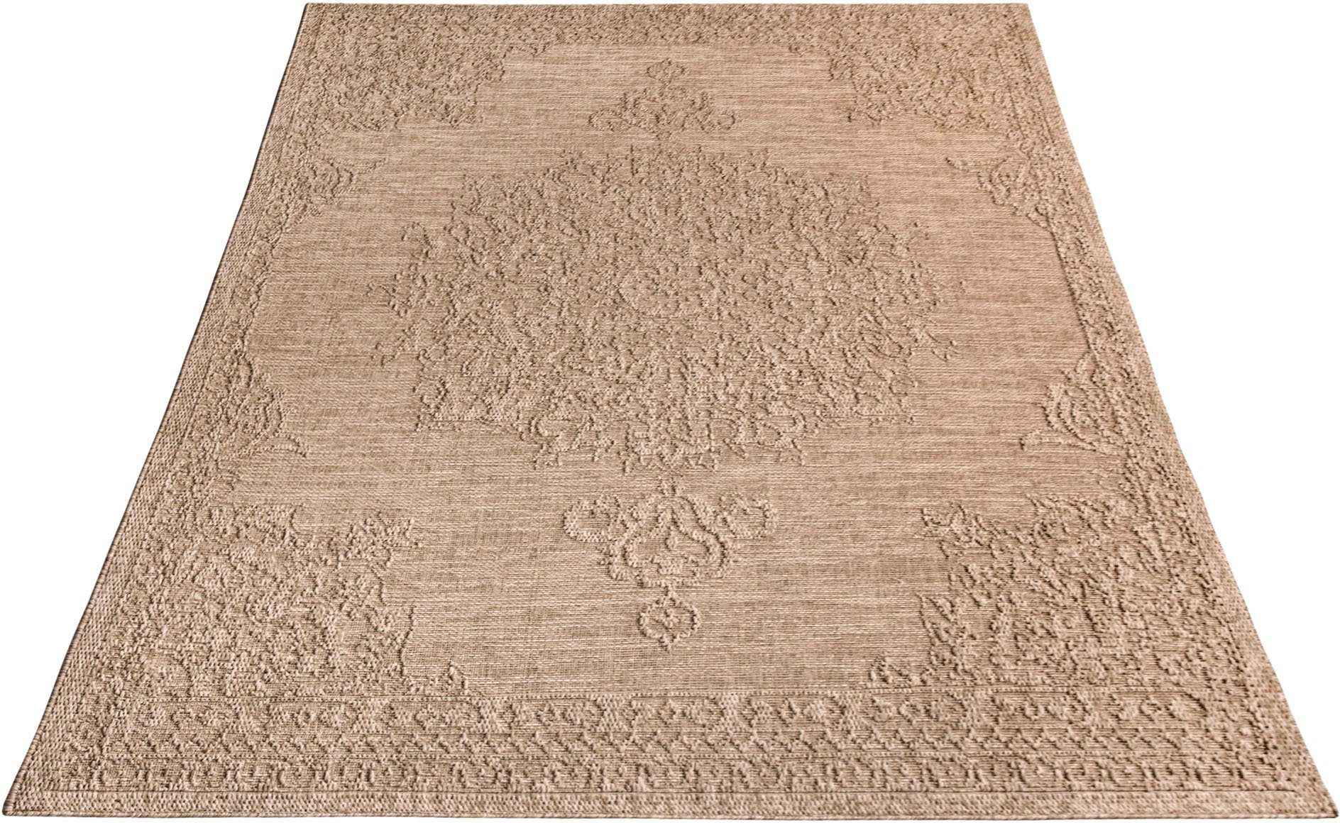 Paco Home Teppich Rimini 412, rechteckig, Höhe: 4 mm, Flachgewebe, Uni Farb günstig online kaufen