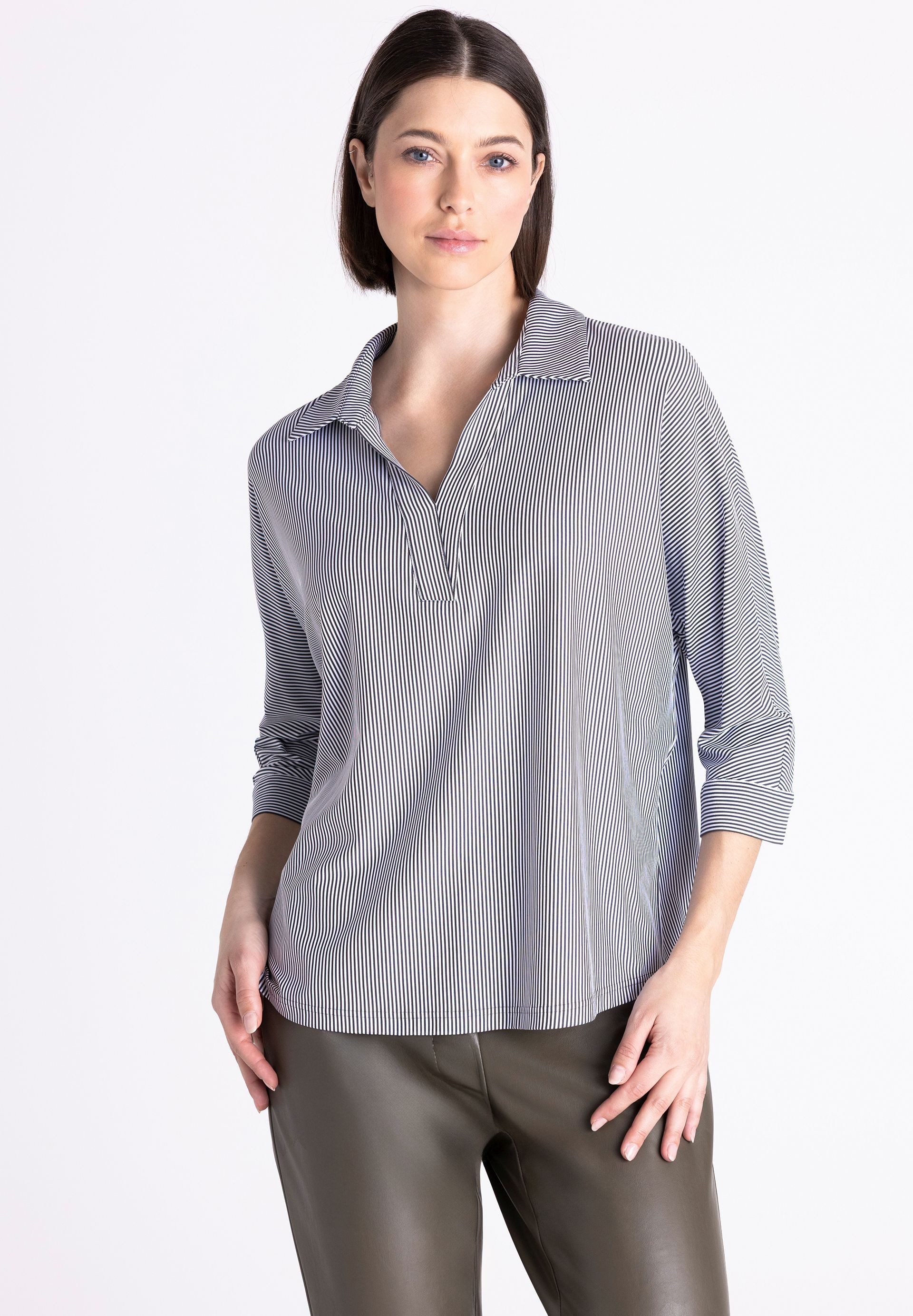 TUZZI Klassische Bluse mit streckendem Streifenmuster