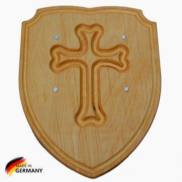 Madera Spielzeuge Spielzeug-Ritterschild Ritter Schild Kreuz, Deutsche Wertarbeit, Vielfach erprobt im ritterlichen Spiel. Aus 8mm Starkem Holz