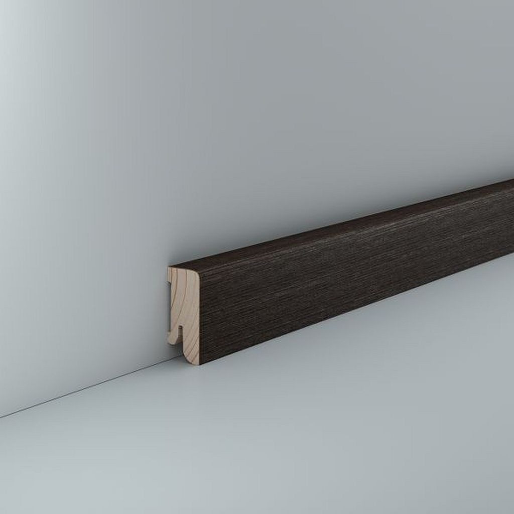 Südbrock Sockelleiste Sockelleiste Fußleiste 16 x 40 Echtholzfurnier Wenge, L: 250 cm, H: 4 cm, 1-St.