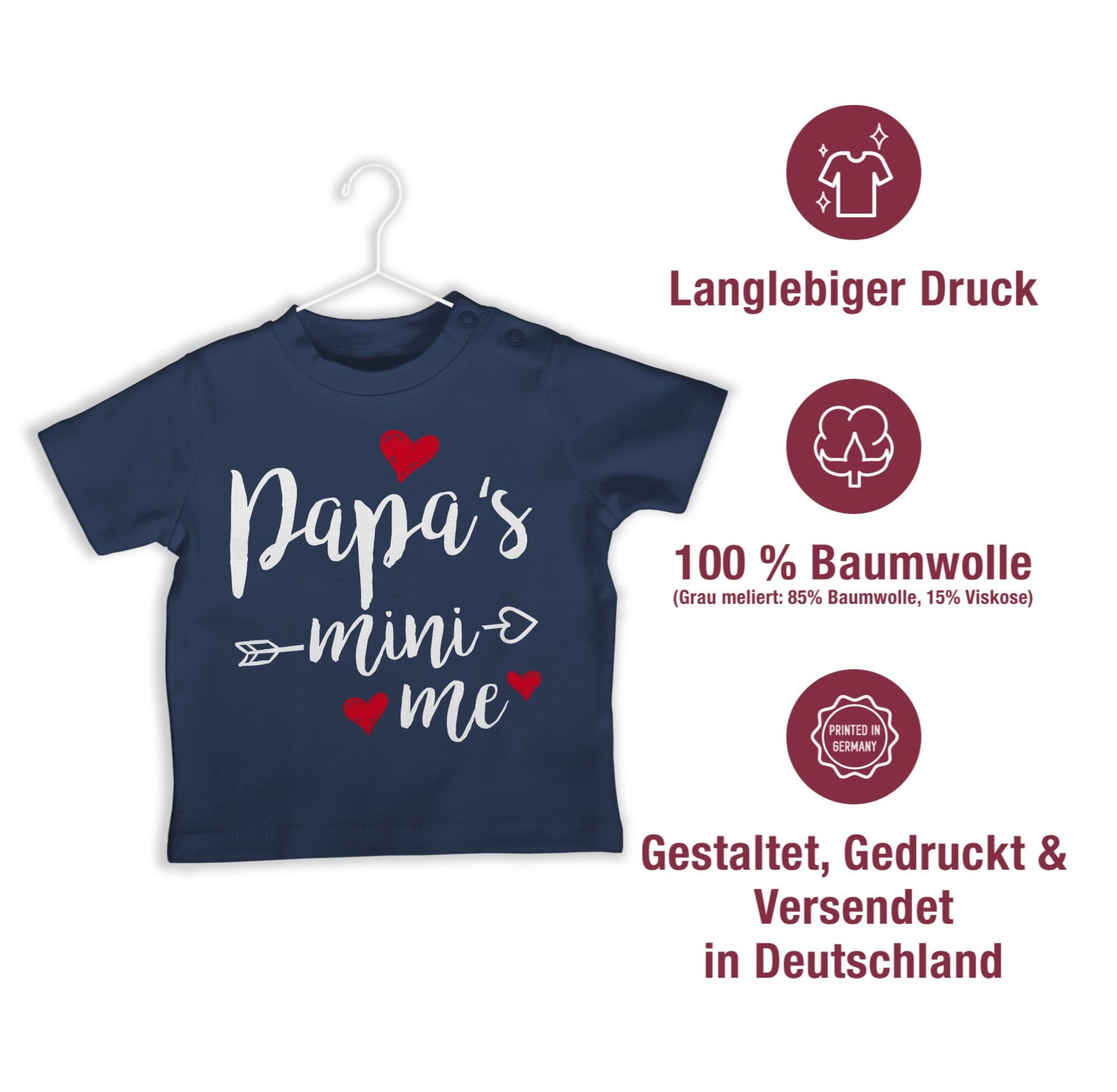 Blau Baby Shirtracer liebe Me T-Shirt Navy - Vatertag Geschenk Papa Papas Papa Ich Dich Mini 1