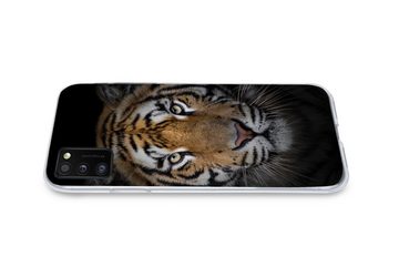MuchoWow Handyhülle Tiger - Wildtiere - Porträt - Schwarz - Tiere, Handyhülle Samsung Galaxy A41, Smartphone-Bumper, Print, Handy