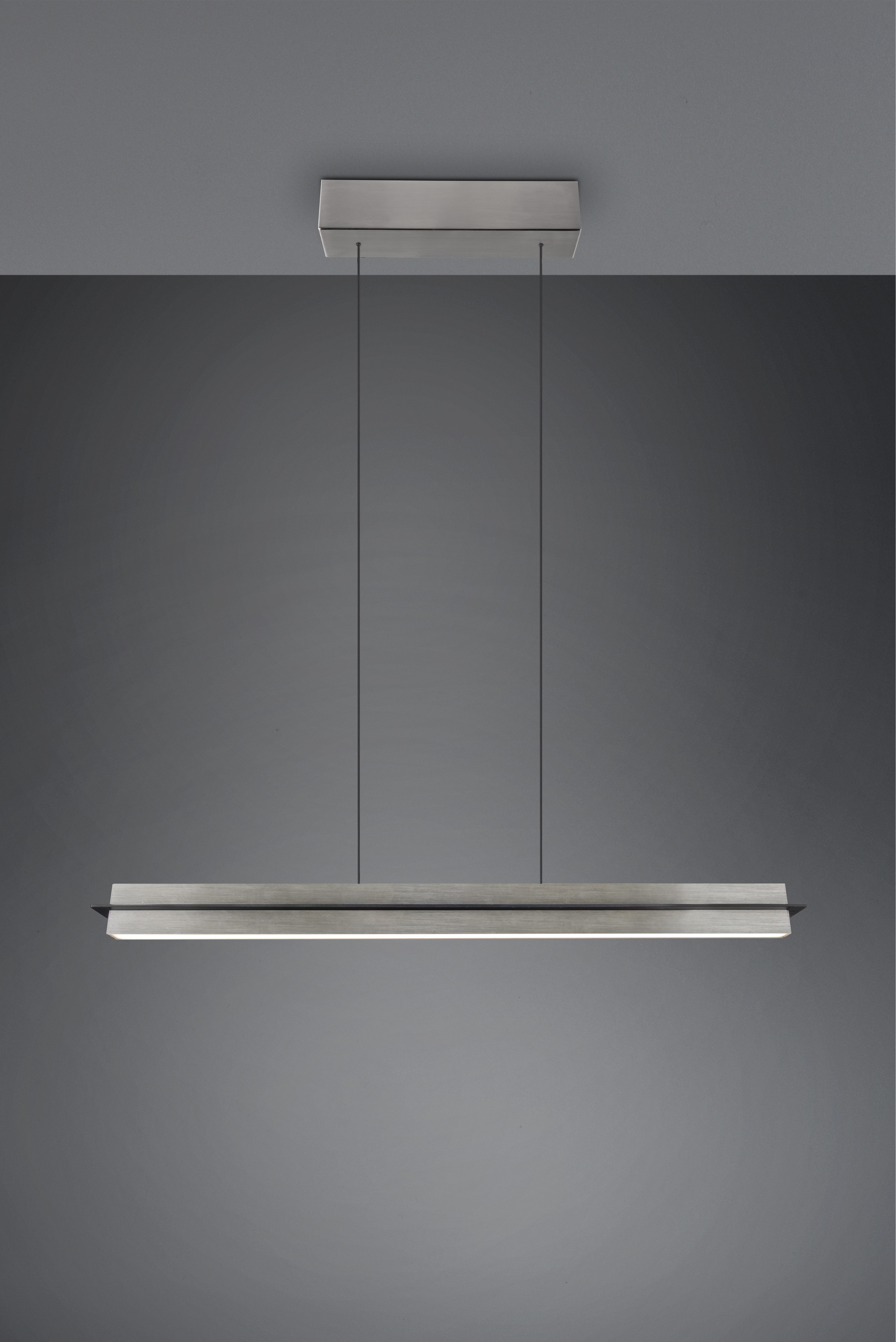 TRIO Leuchten LED Pendelleuchte EMERSON, LED Hängeleuchte höhenverstellbar, 4-Stufen Touch Dimmer, Dimmfunktion, mehrere Helligkeitsstufen, LED fest integriert, Farbwechsler, warmweiß - kaltweiß, Lichtfarbe einstellbar 2700-5000K warm- bis kaltweiß, Höhe max 150 cm
