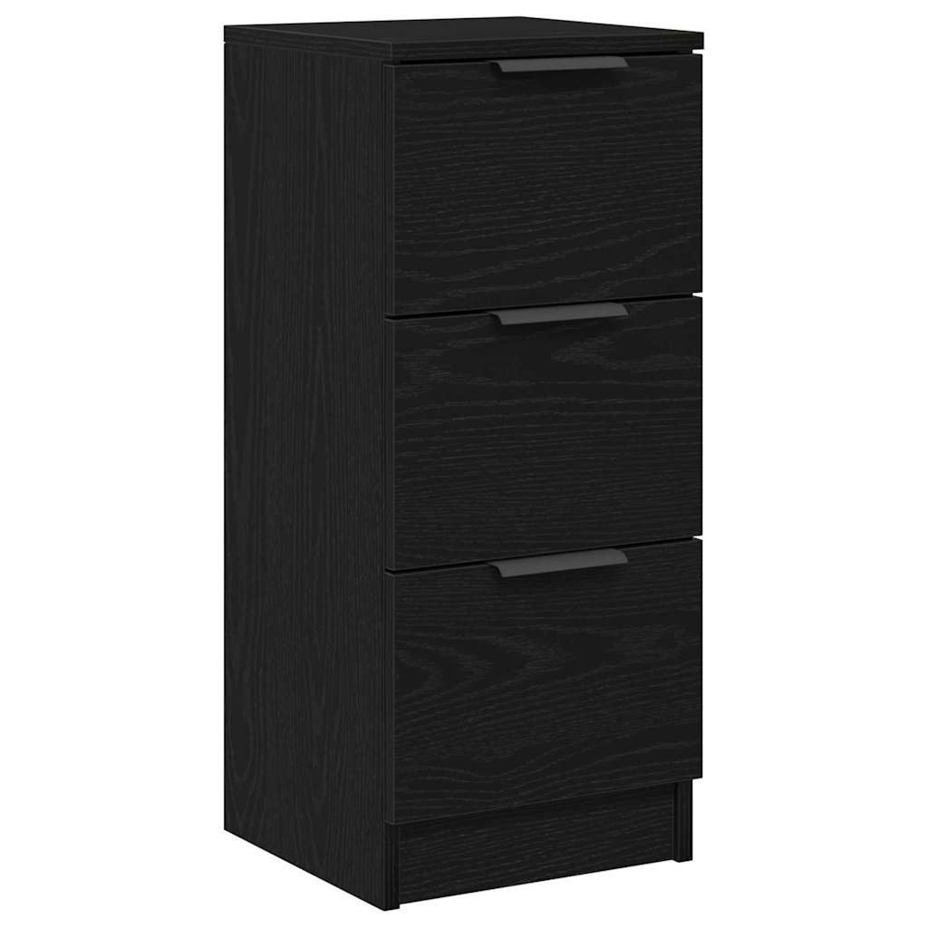 vidaXL Sideboard Sideboard Schwarz Eichen-Optik 30 x 30 x 70 cm Holzwerksto günstig online kaufen