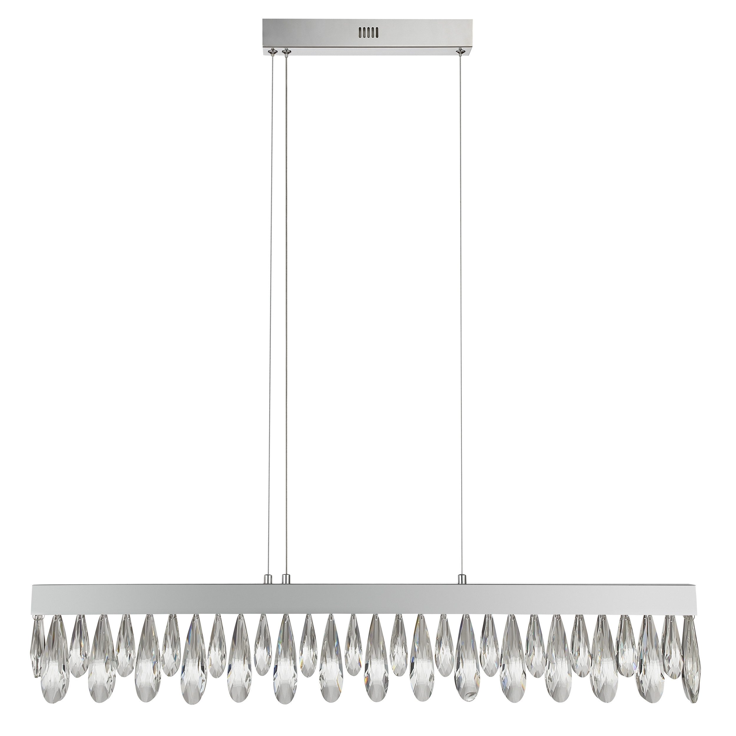 lumiCouture Celestia, Memoryfunktion, mehrere Helligkeitsstufen, LED fest integriert, Warmweiß, L. 100 x H. 150 cm, 3300 lm, 2700 K, K9- Kristalle