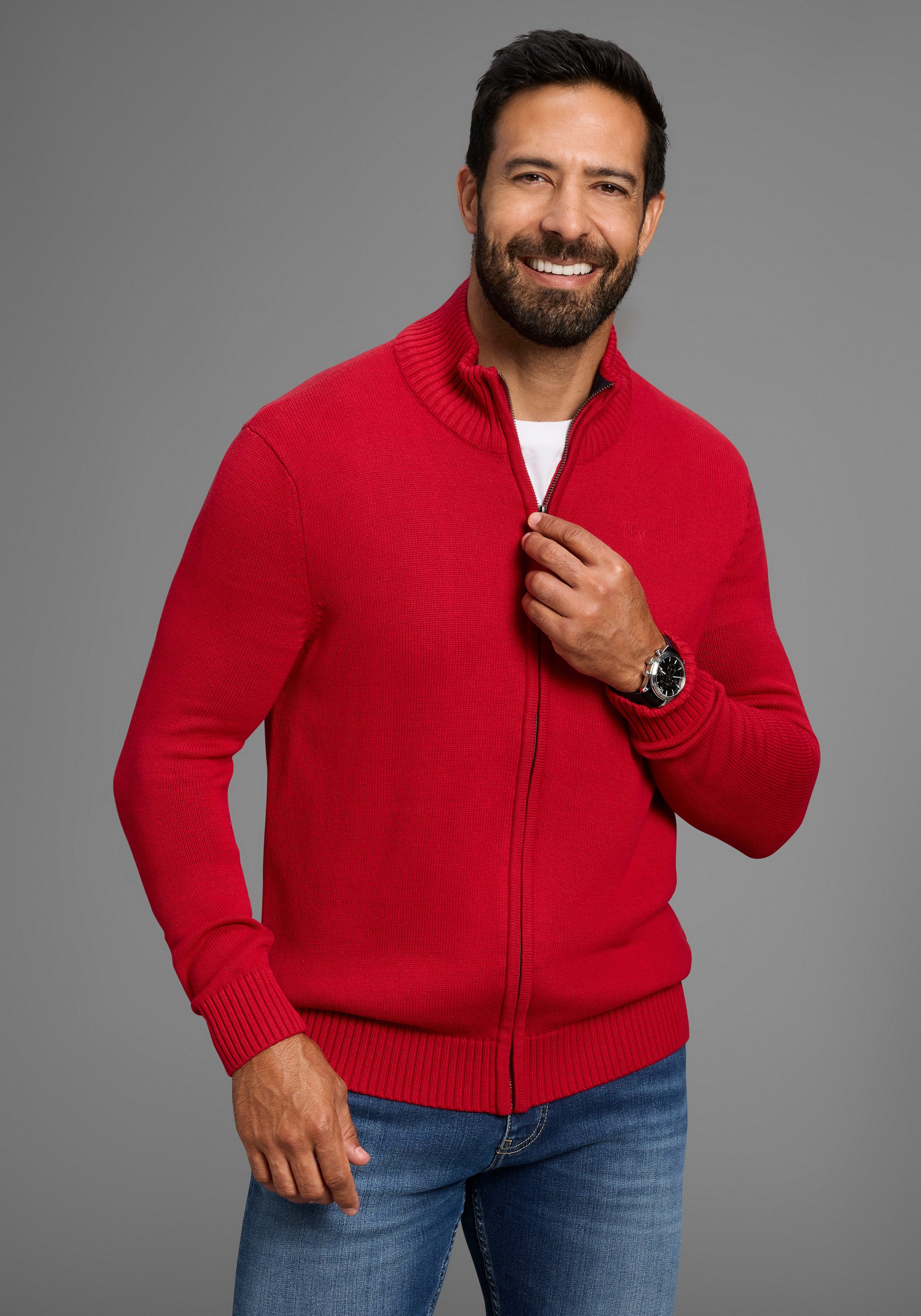 Man's World Strickjacke neue Farben! aus günstig online kaufen