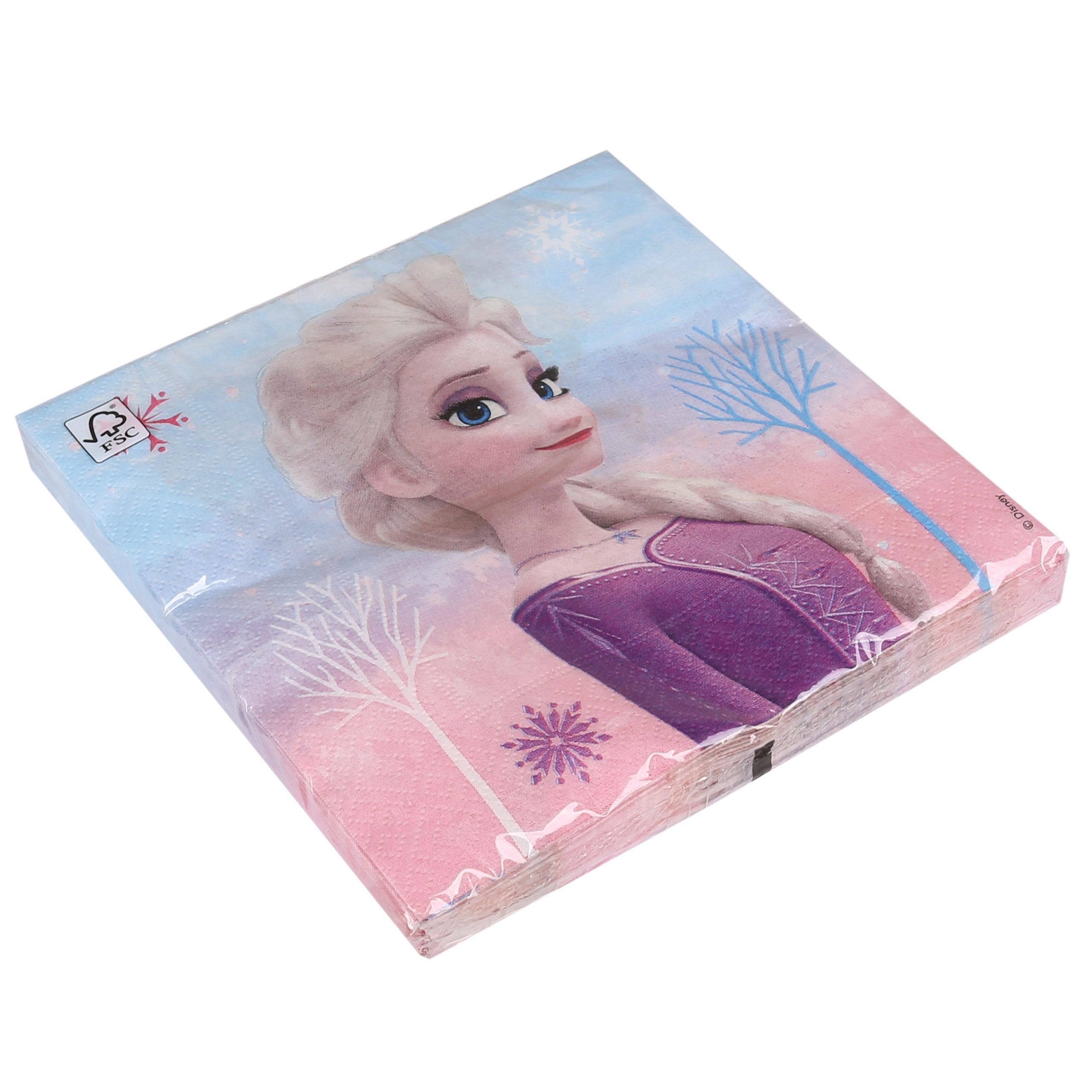 Disney Frozen Papierserviette DISNEY Frozen ZWEILAGIGE Papierservietten 33x33cm, 20 Stück