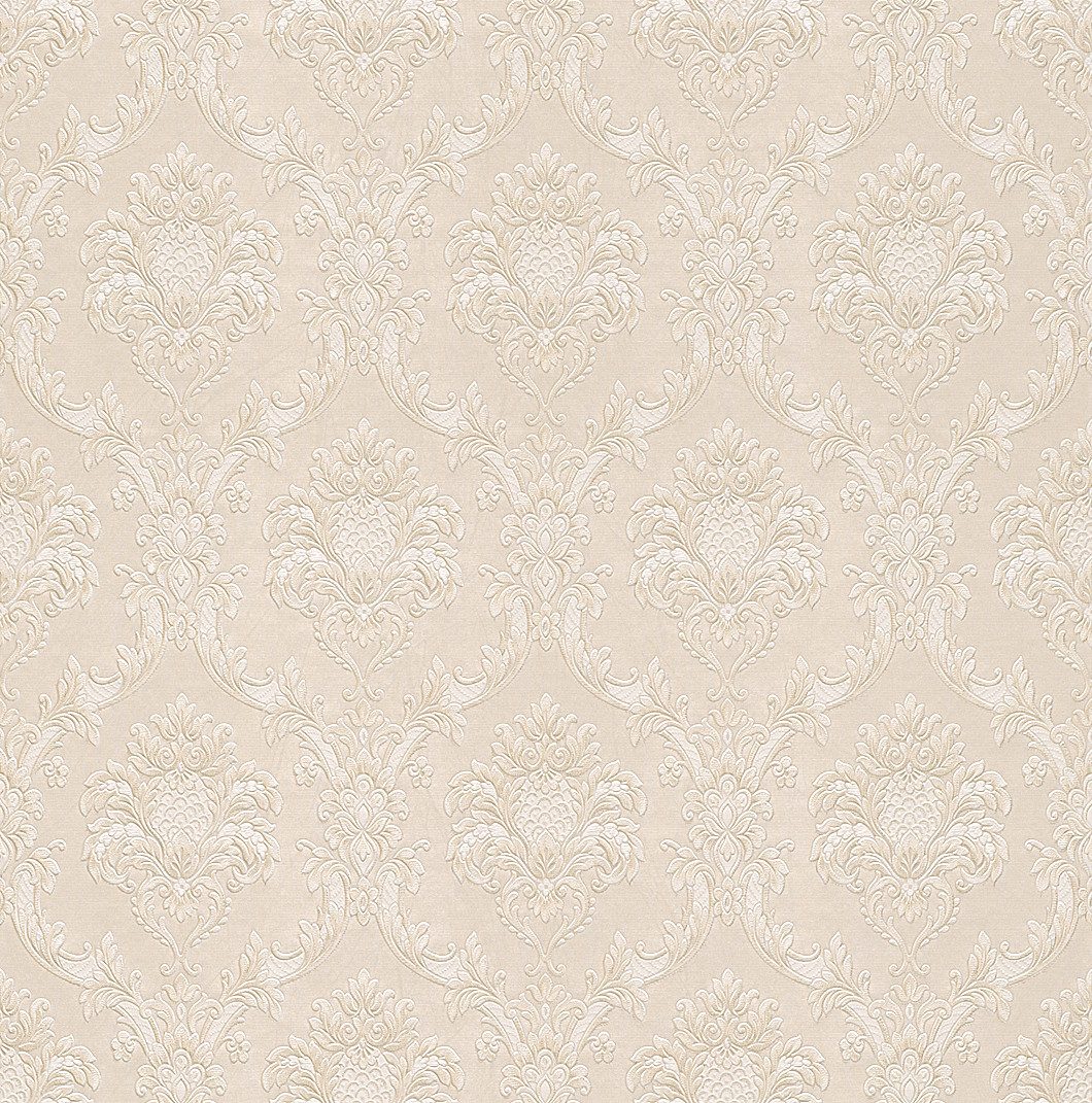 Rasch Papiertapete Ornamente in Beige Creme, grafisch, (1 Rolle, 1 St., 10,05 m x 0,53 m), Lichtbeständige Farben - Feucht abwischbar