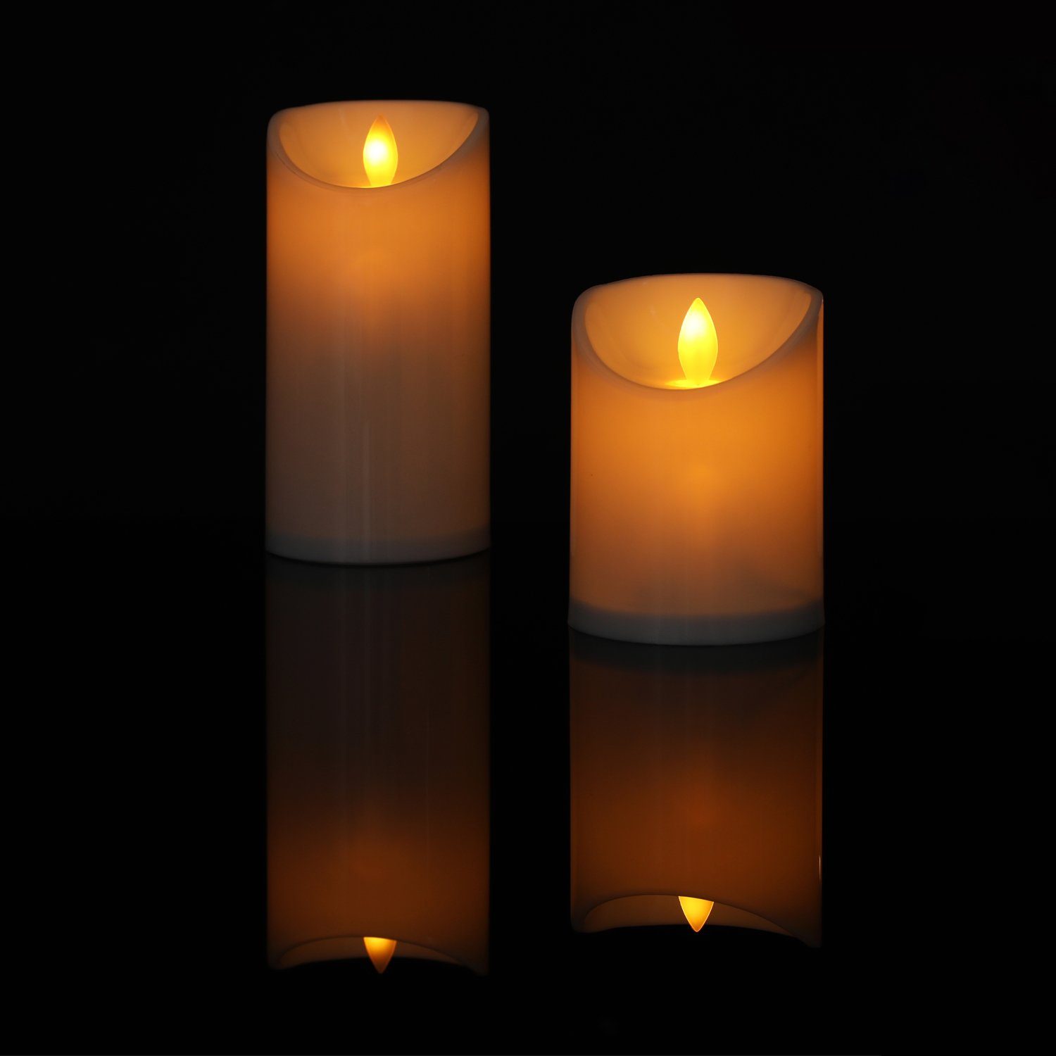 Marrakesch Orient & Mediterran Interior LED-Kerze LED Kerzen Set aus Echtwachs, Kerzen warmweißem Licht mit Timer