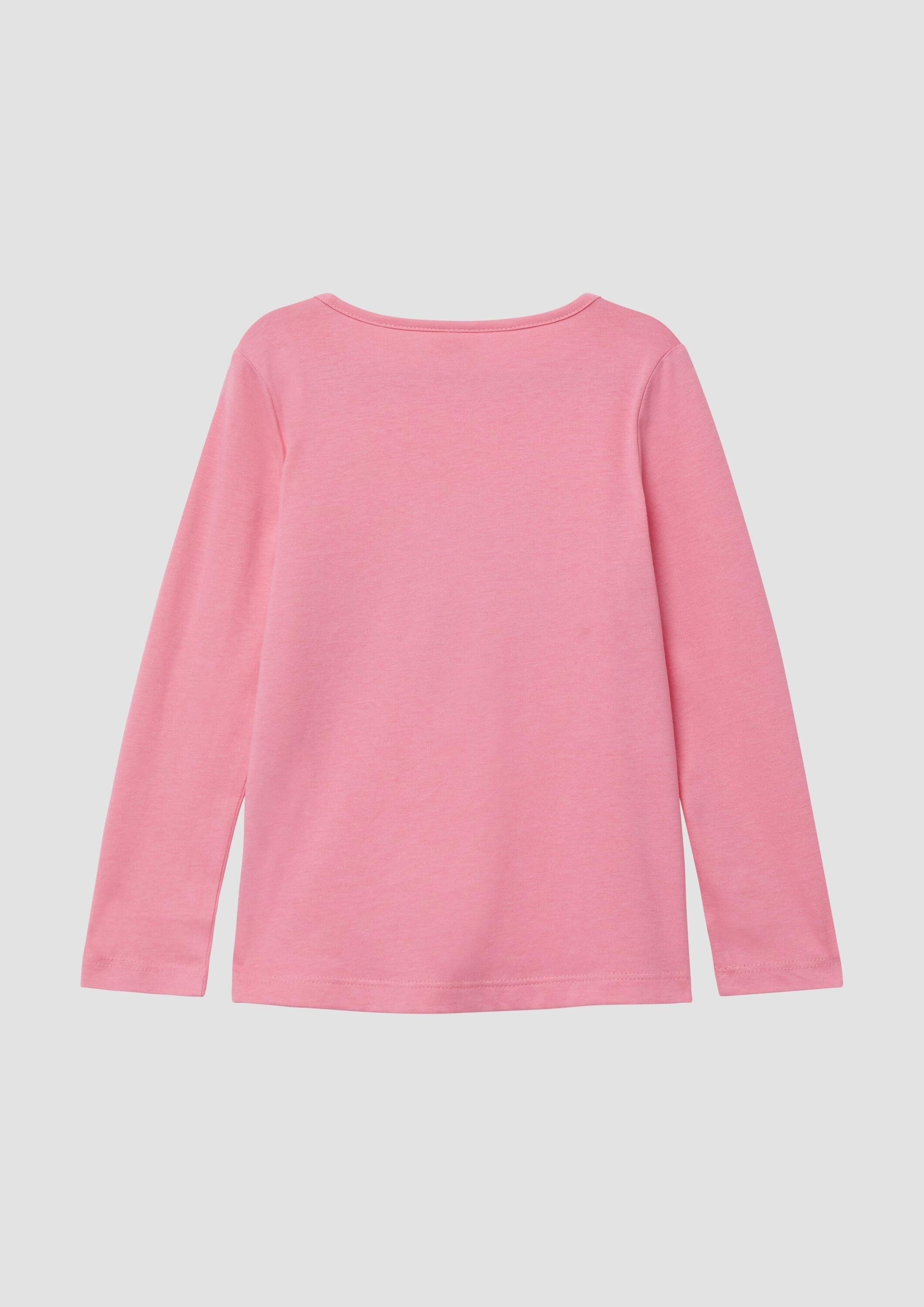 s.Oliver Langarmshirt T-Shirt Langarm-Jersey-Shirt mit Pailletten im A-Shape