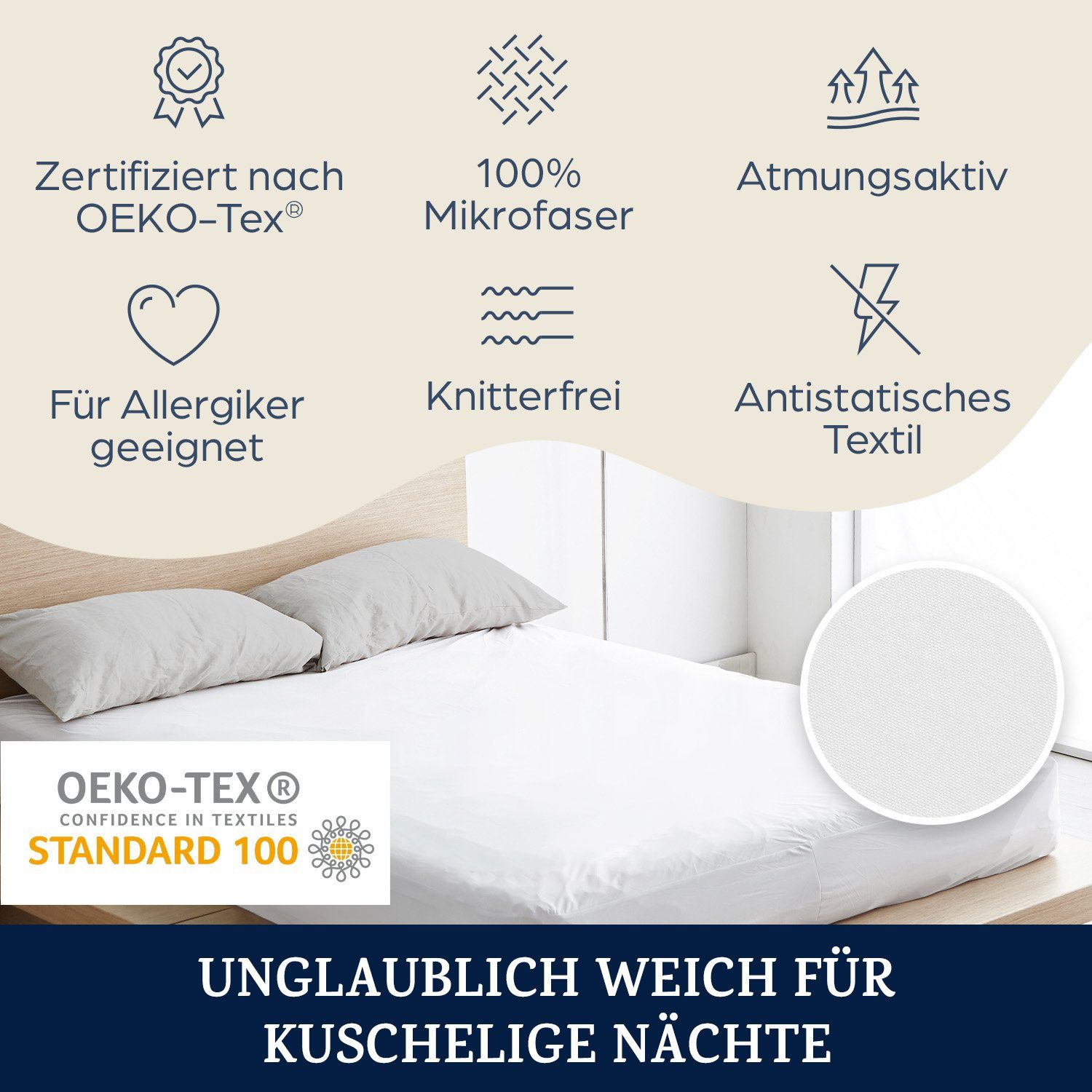 sleepwise Bettlaken Soft Wonder-Edition, Mikrofaser, (1 Stück), Bettlaken m günstig online kaufen