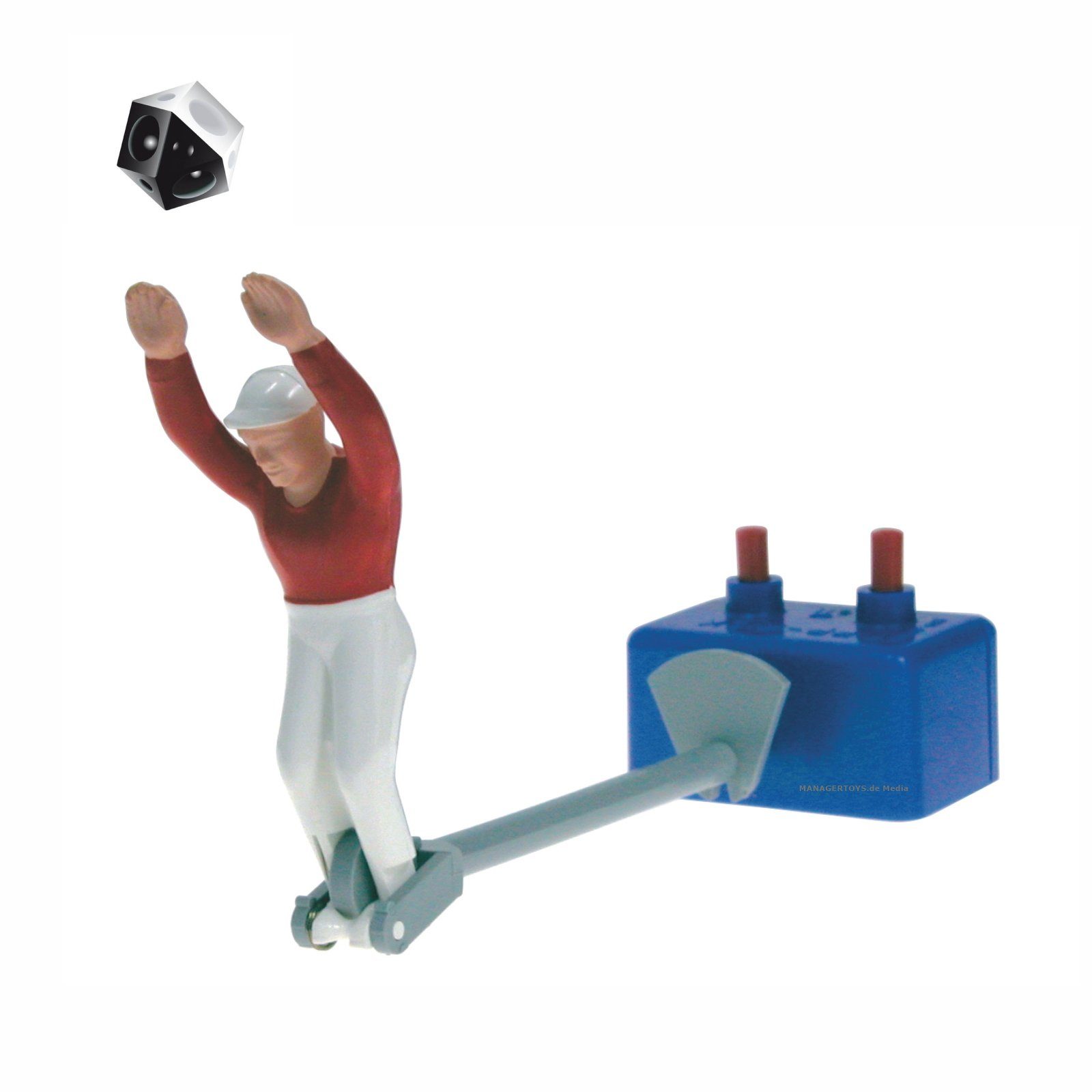 Tipp-Kick Tischfußballspiel Star-Keeper rot Torwart Goalkeeper Keeper Torhüter Toni + Ball