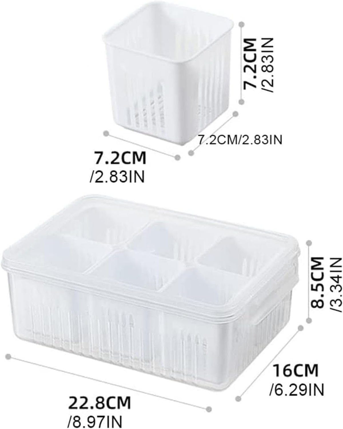 Lebensmittelaufbewahrungsbehälter (2-tlg) CTGtree Frischhaltedose Töpfe, Gewürz Frischhaltedose