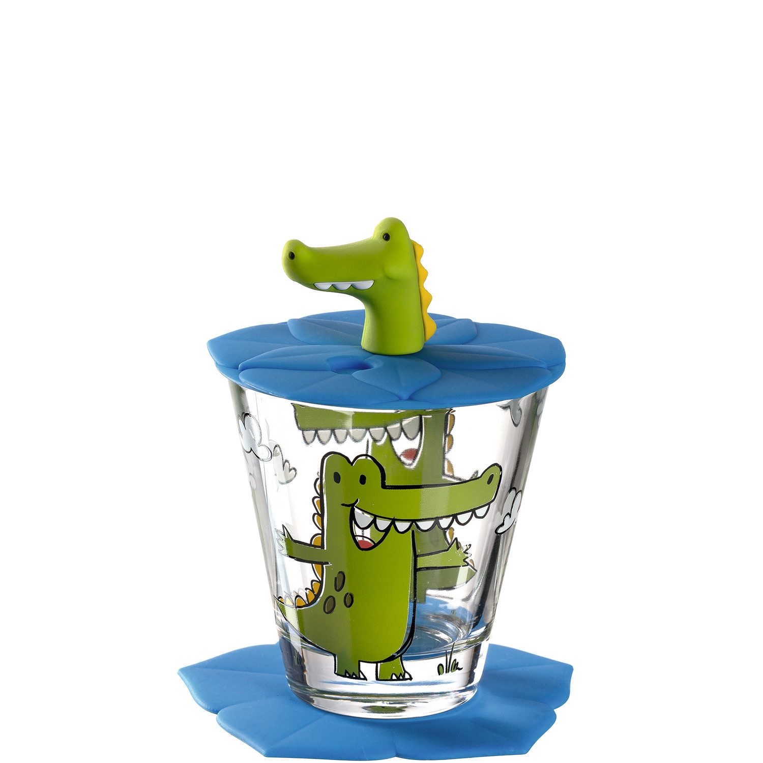 LEONARDO Glas Bambini, Materialmix, Kindermovtiv Krokodil, 215 ml, Spülmaschinengeeignet