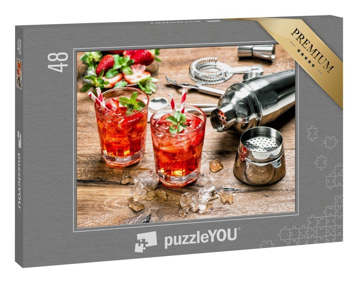 puzzleYOU Puzzle »Erdbeercocktail auf Eis«, 48 Puzzleteile,  puzzleYOU-Kollektionen Getränke, Cocktails, Moderne Puzzles, Puzzle- Neuheiten online kaufen | OTTO