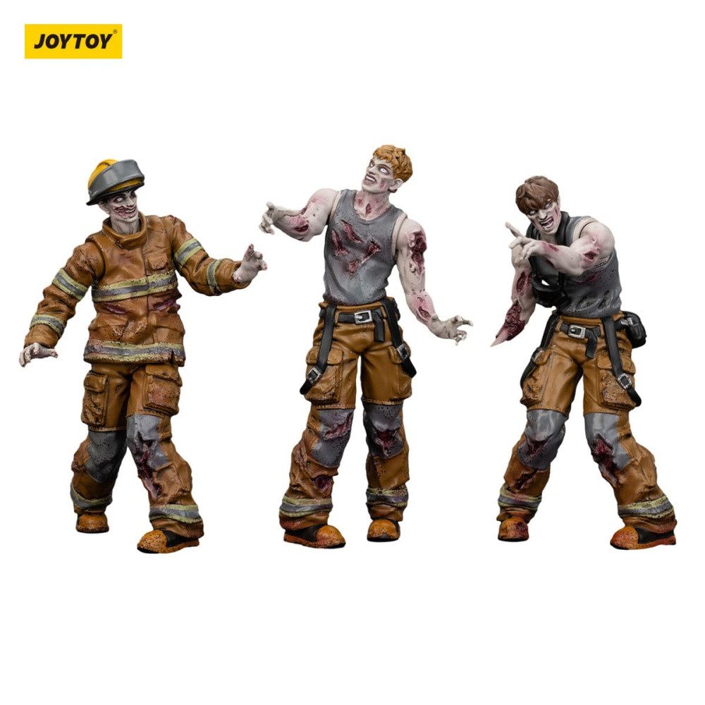 Joy Toy (CN) Actionfigur Zombie Dark Source Actionfiguren 3er-Pack Firefighters 8 cm