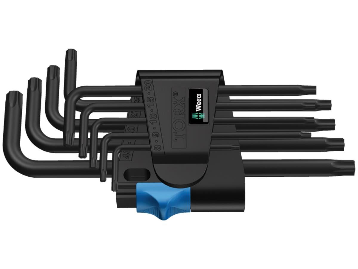 Wera Winkelschlüssel Wera 967 L/9 TORX® HF (Set), für Innen TORX® Schrauben, mit Haltefunktion, Größenkennzeichnung