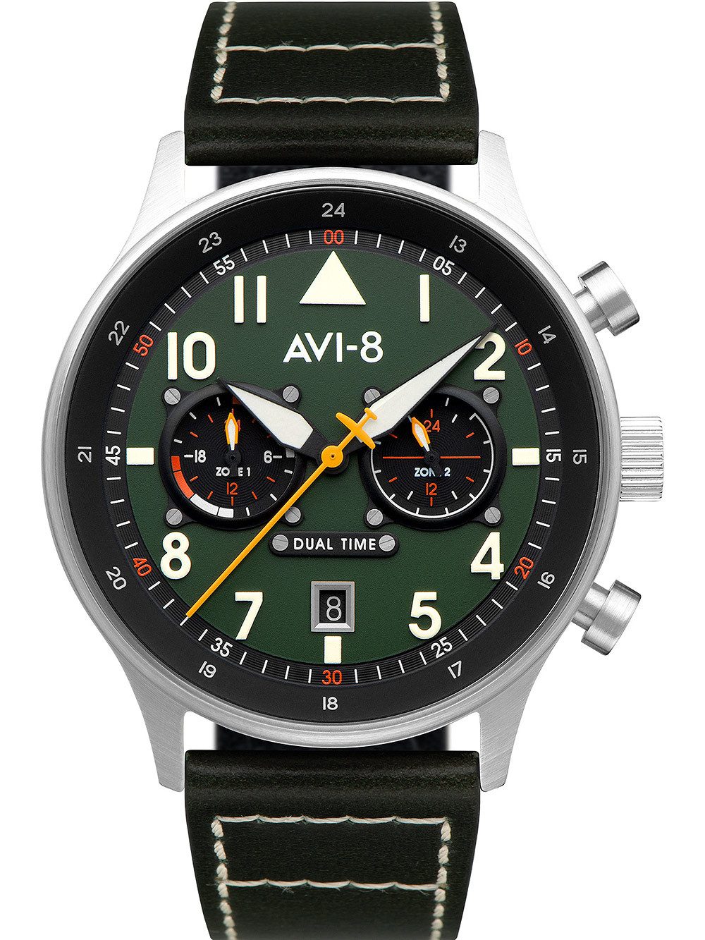 AVI-8 Quarzuhr AVI-8 AV-4088-02 Carey Dual Time Herrenuhr 44mm 5ATM AVI-8 AV-4088-02 Carey Dual Time Herrenuhr 44mm 5ATM