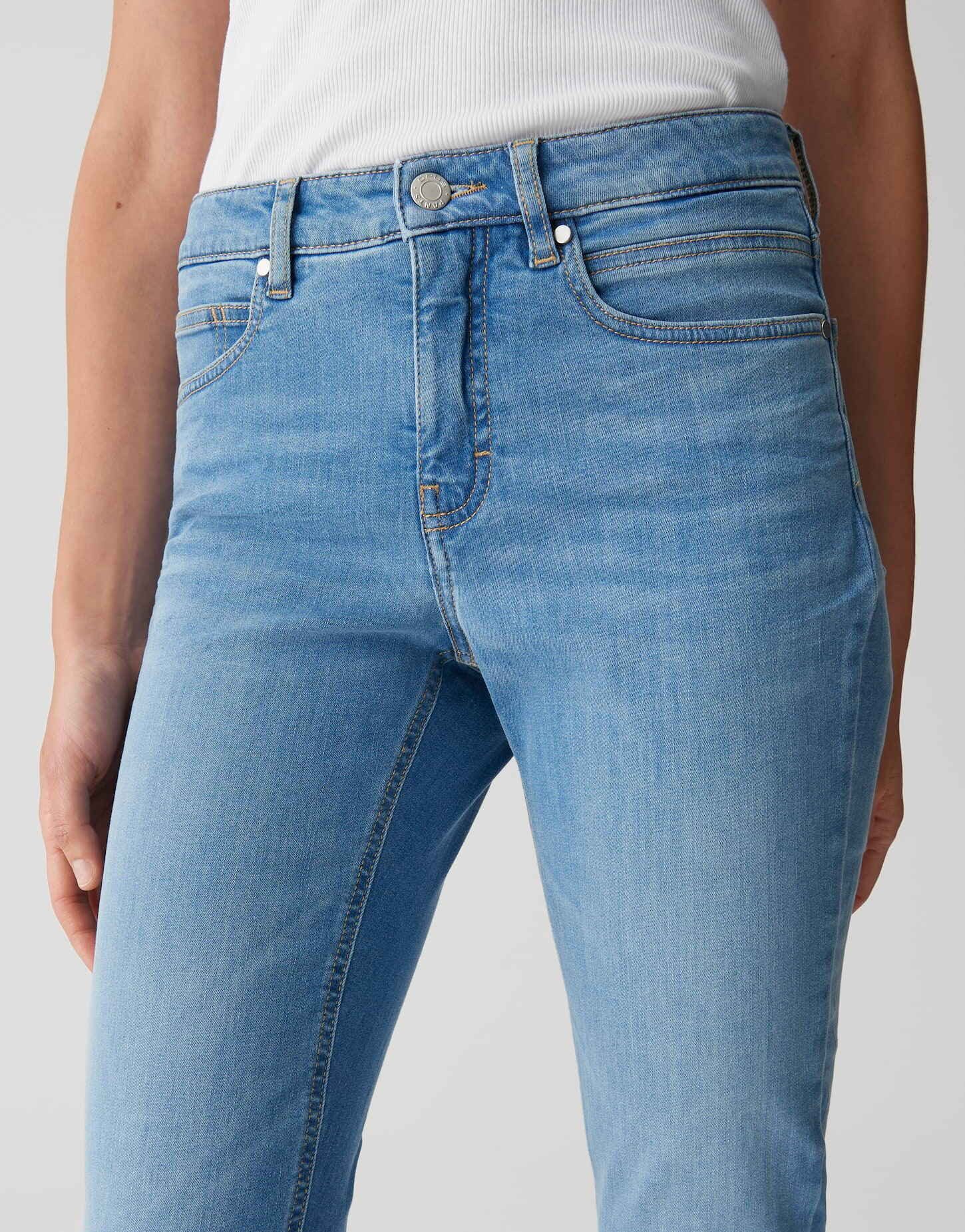 OPUS PANTS Skinny-fit-Jeans ENJA EASE mit Powerstretch Low Rise Ankle, Spanish Cotton, Zip-Fly