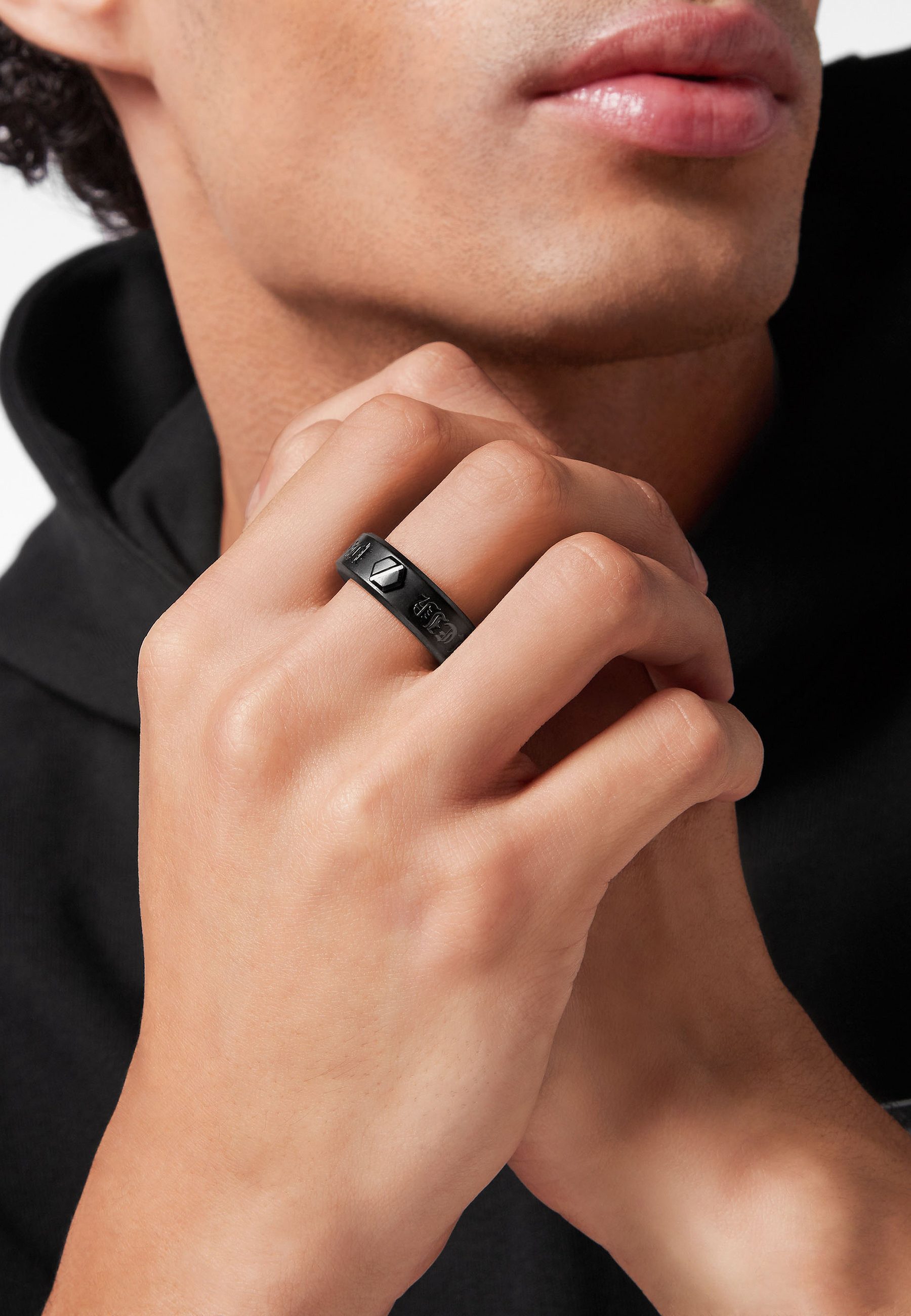 PHILIPP PLEIN Fingerring HEXAGON (Single item, 1-tlg), Stainless steel