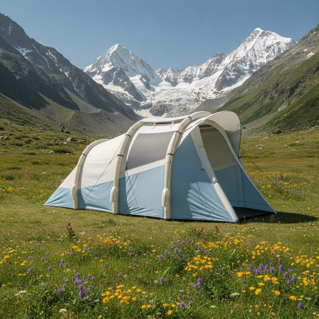 kowdom aufblasbares Zelt 2-3 Personen mit Pumpe – wasserdicht & Schnellaufbau, Personen: 3 (Aufblasbar), Bodenabstand 20 cm, Schnellaufbau