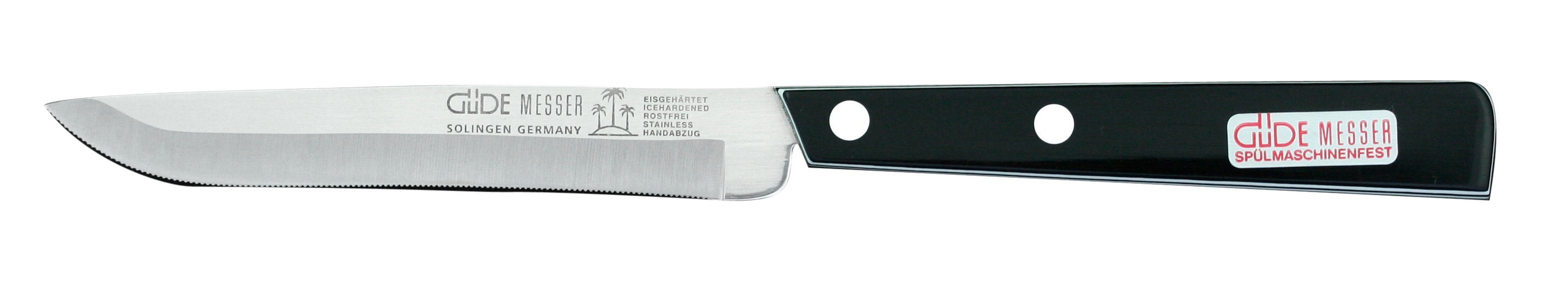 Güde Messer Allzweckmesser Solingen Griff - Universalmesser, Edelstahl 11 schwarz-weißem - cm