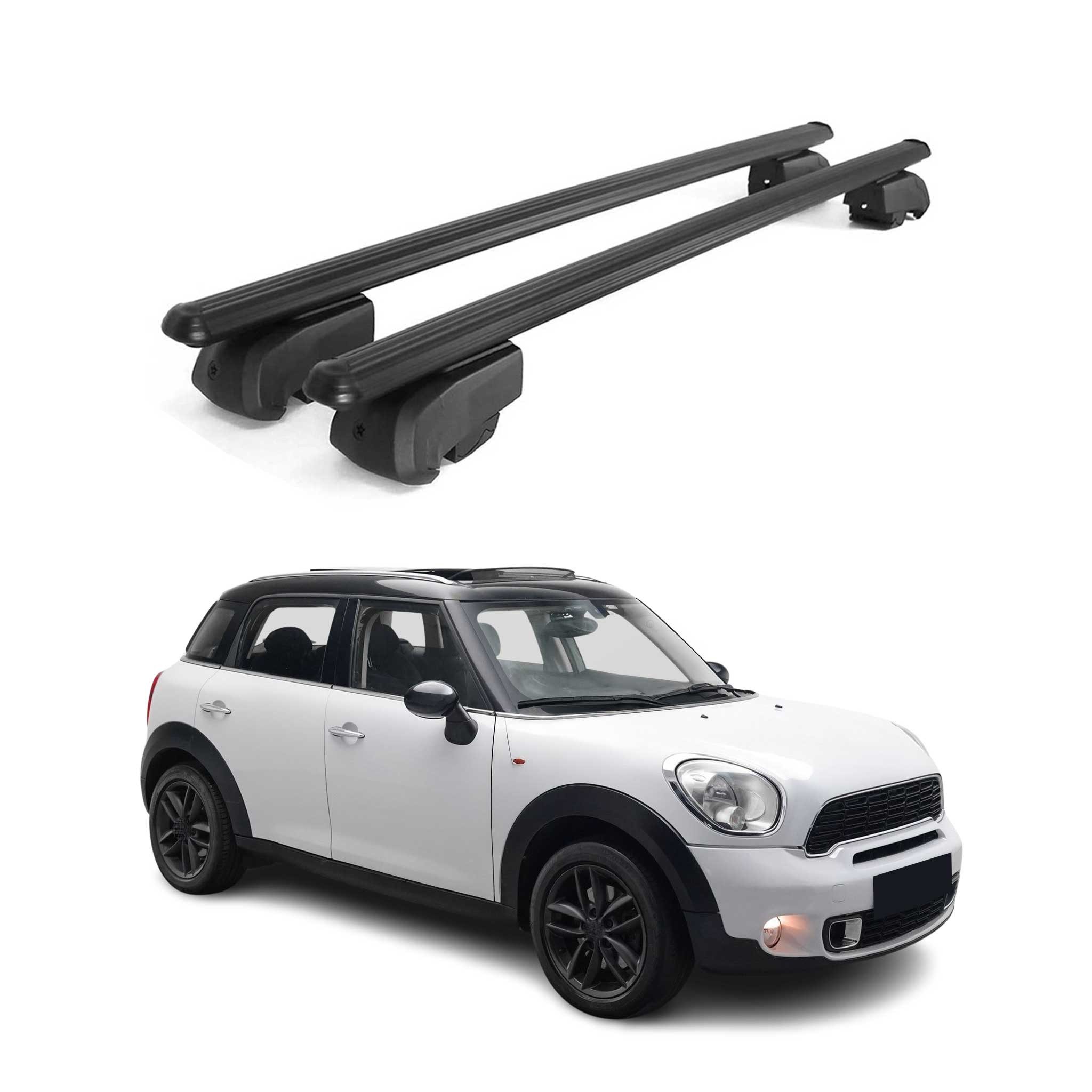 OMAC Dachträger Gepäckträger für Mini Countryman R60 SUV 2010-2016 ABE Schwarz 2x (2-St), Wasserbeständig,Abnehmbar,Multifunktional,Leichtgewichtig