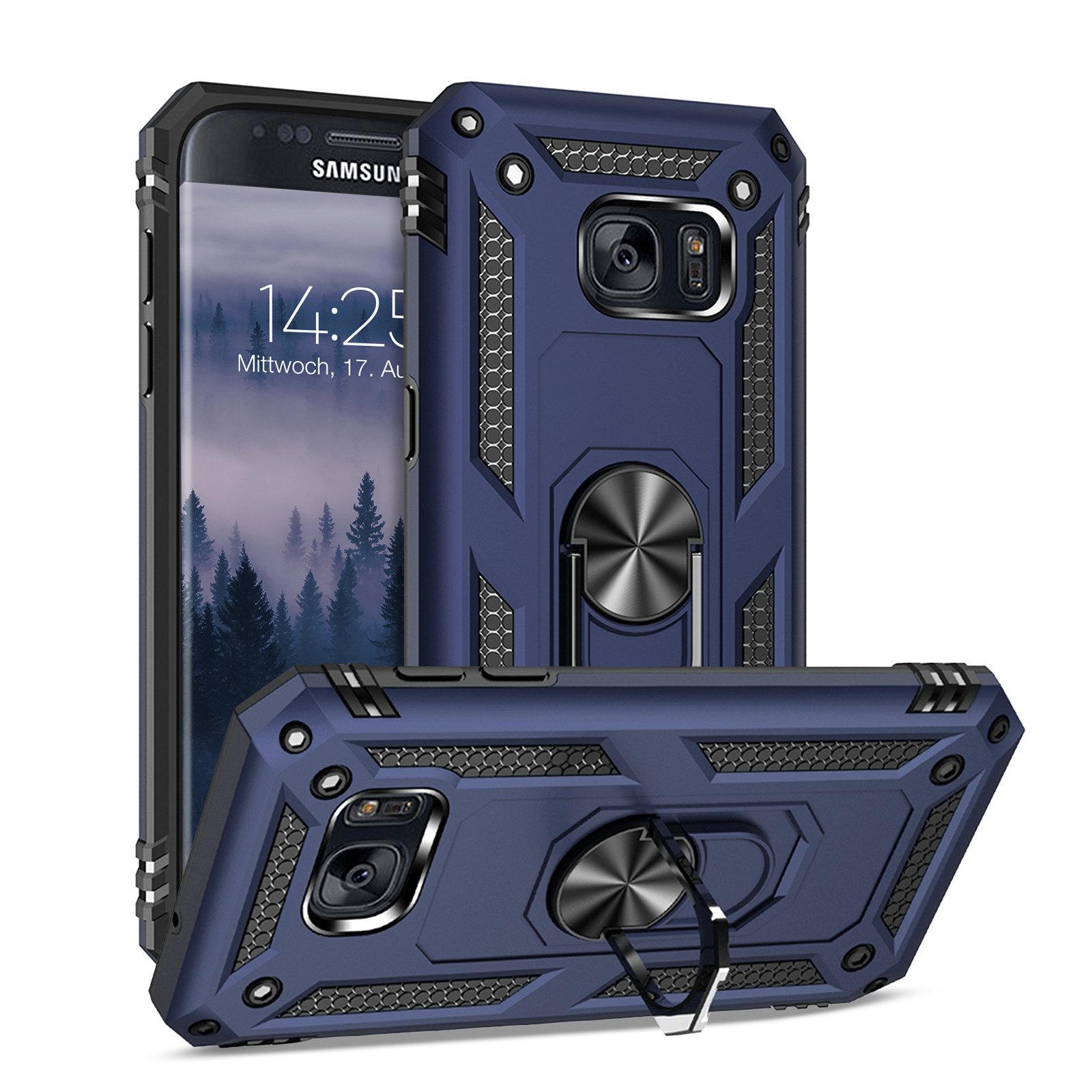 Tec-Expert Handyhülle Outdoor Cover Hülle für Samsung Galaxy S7 5.1 Zoll, 5.1, Premium Hülle aus verstärktem Polycarbonat