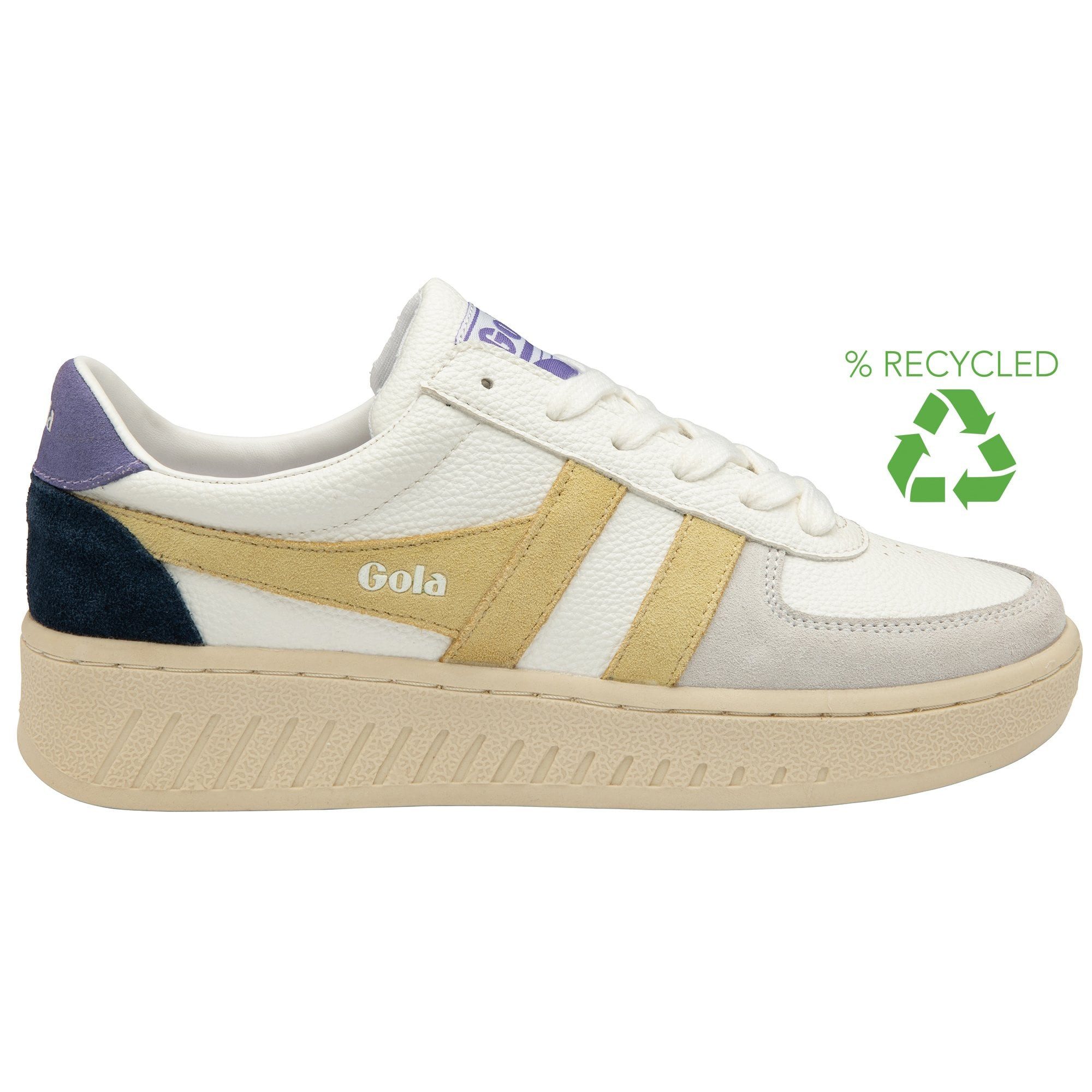 Gola Grandslam Trident weiss/lemongelb/lavender Damen Sneaker