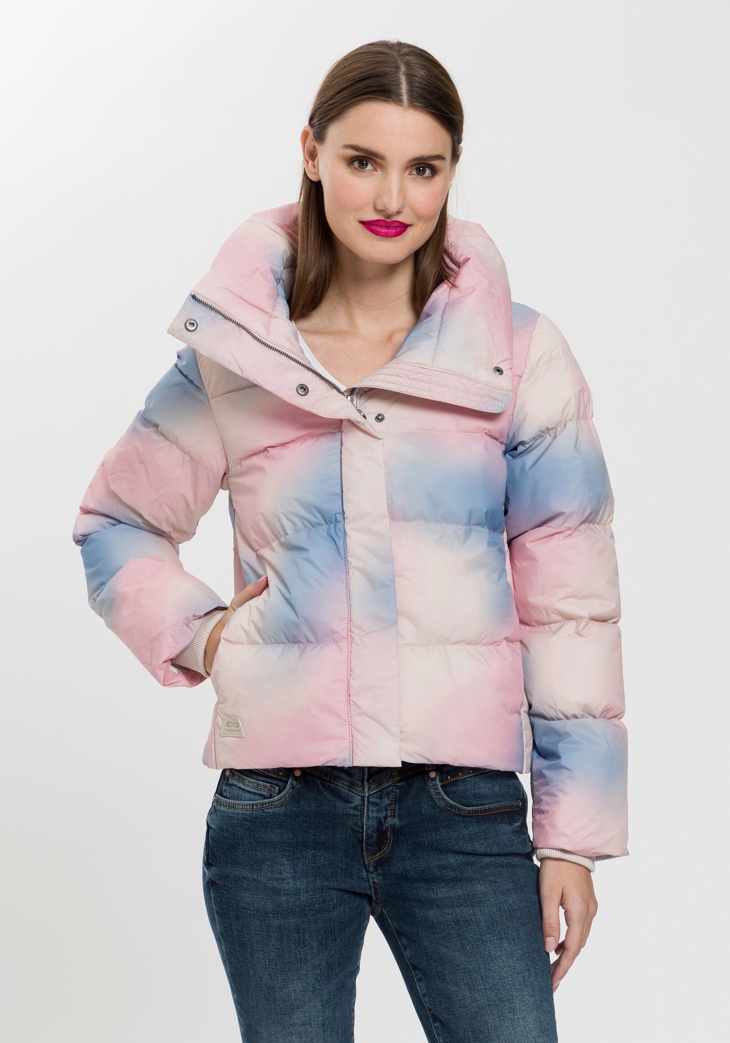 LUNIS light Ragwear im Batik-Design Steppjacke Mulitcolor OMBRE combo