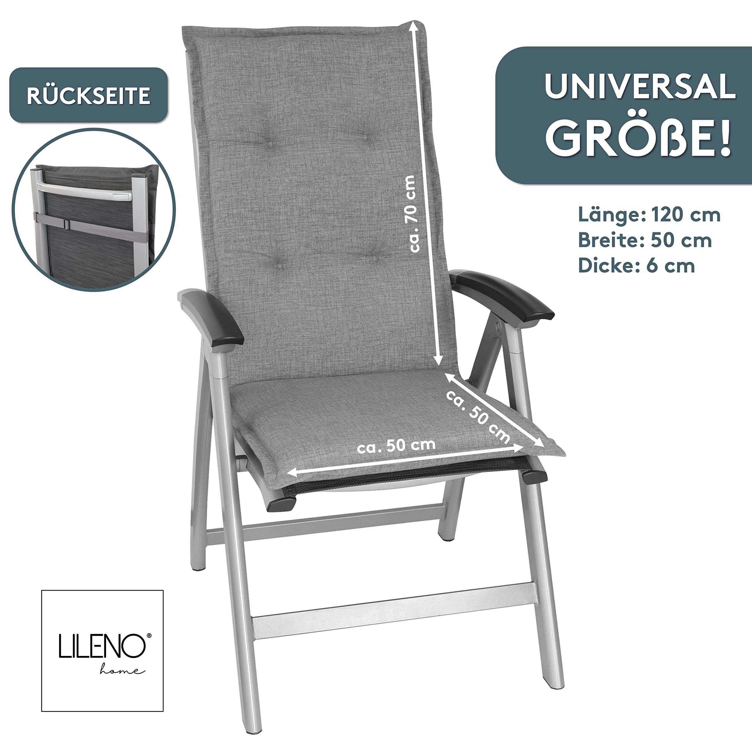LILENO HOME Hochlehnerauflage Gartenstuhl Auflage, bequeme günstig online kaufen