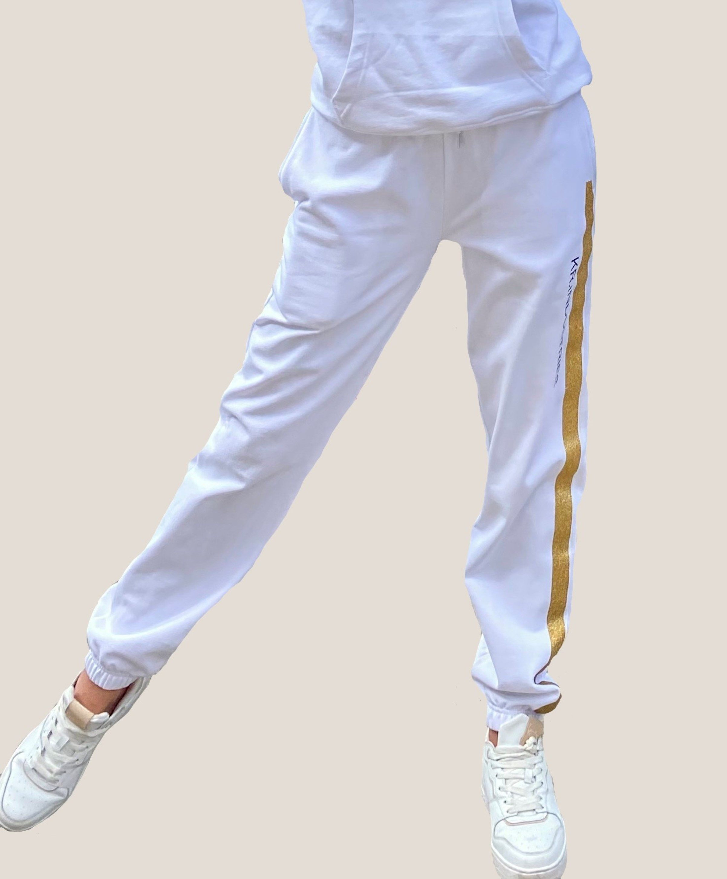 KR-Industries Jogginghose Jopgpants White exklusive Designer Jog Pants