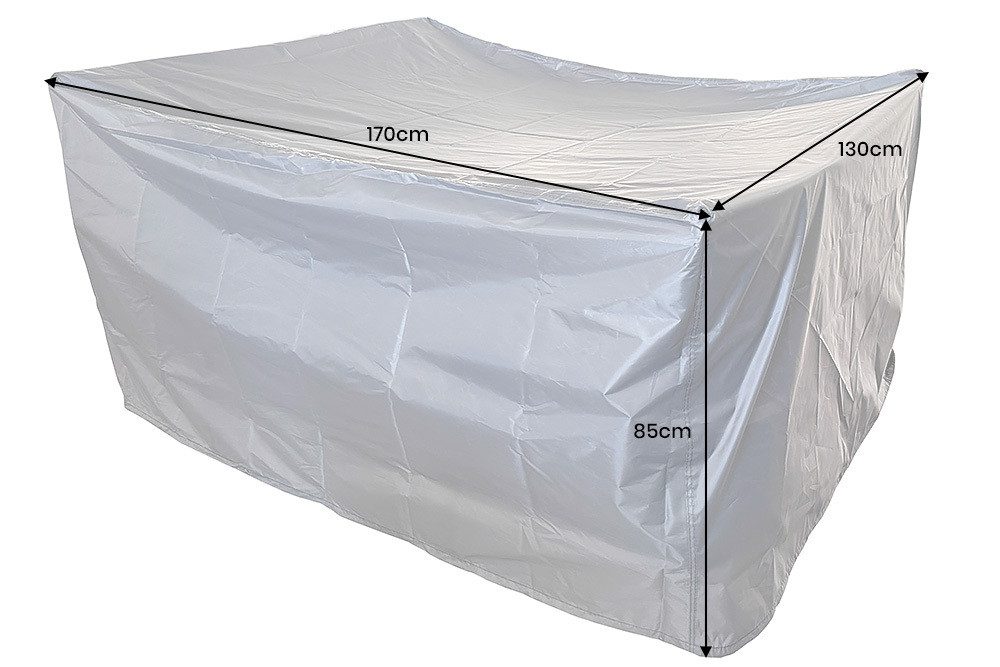 riess-ambiente Gartenmöbel-Schutzhülle PRESTIGE PROTECT 170cm anthrazit · rechteckige Schutzhaube für Möbel (Einzelartikel, 1-St), Abdeckung aus witterungsbeständigem Gewebe · für Garten-Sitzgruppen
