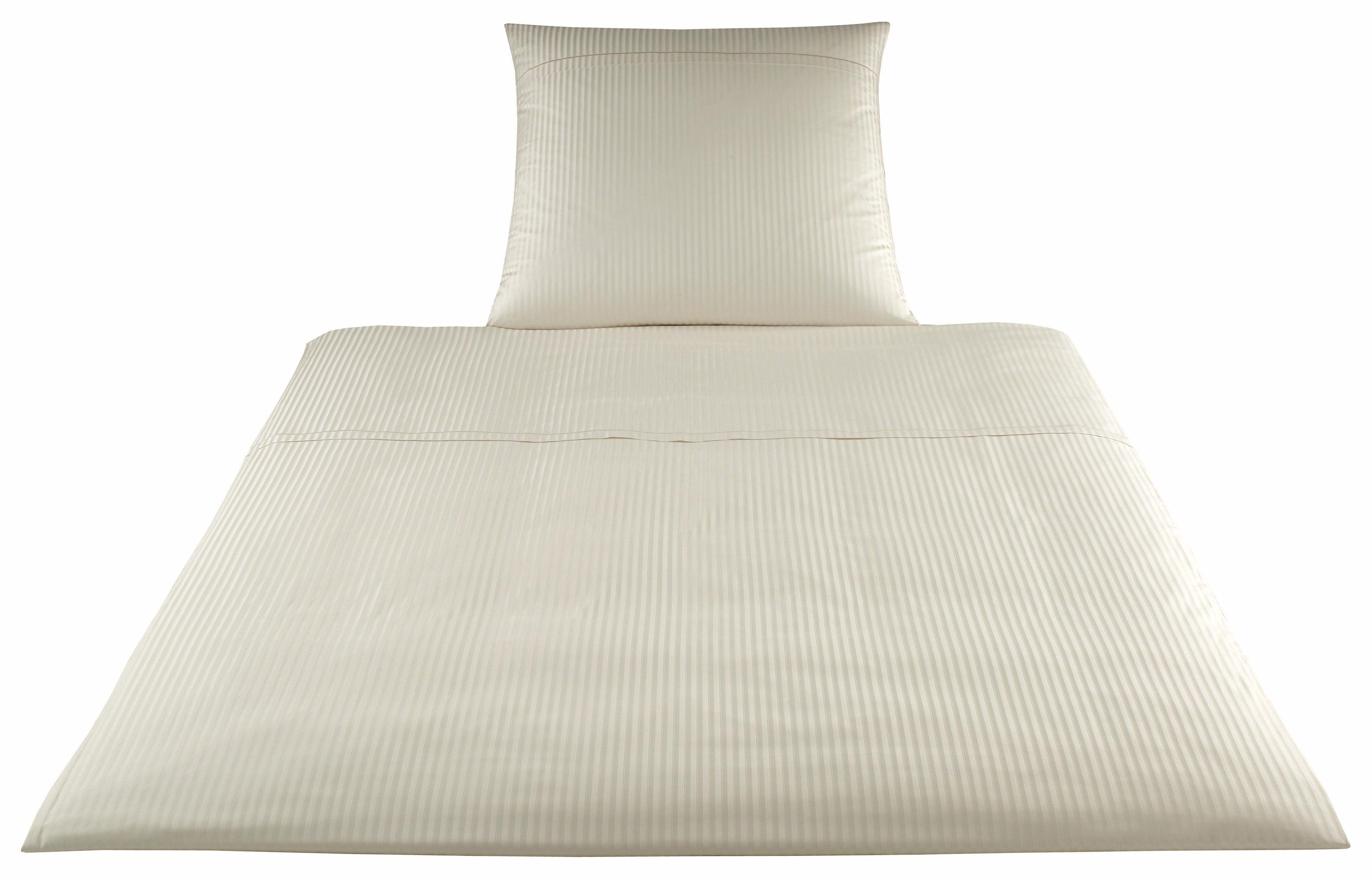 Elegante Bettwäsche Milano, Mako-Satin, 2 teilig, mit feinen Streifen