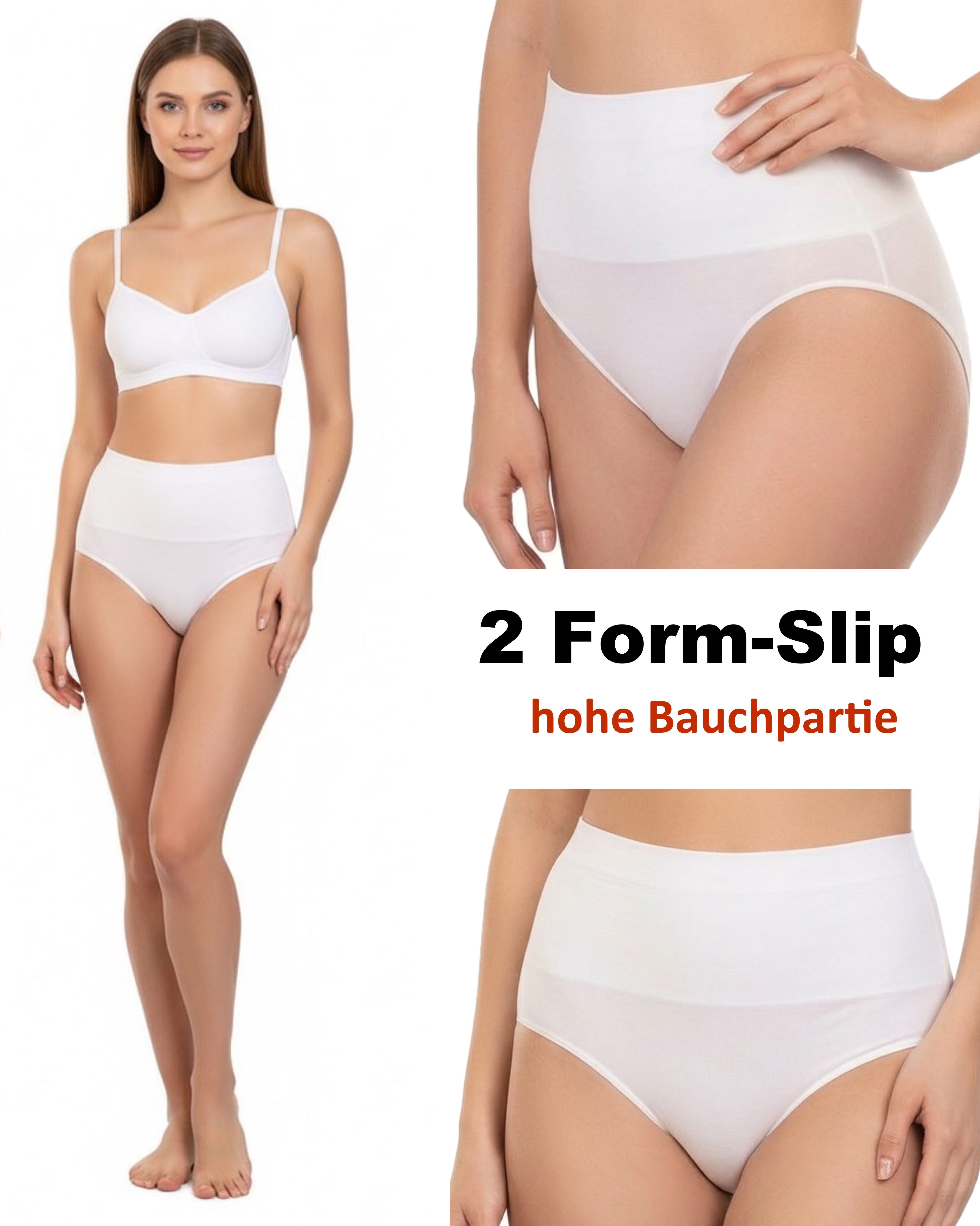 Cocain underwear Shapinghemd Damen Form Bauchweg Unterhemden Form Mieder Slips Shapewear Seamless (Pack, 2-St) Form Unterwäsche - ohne Seitennähte
