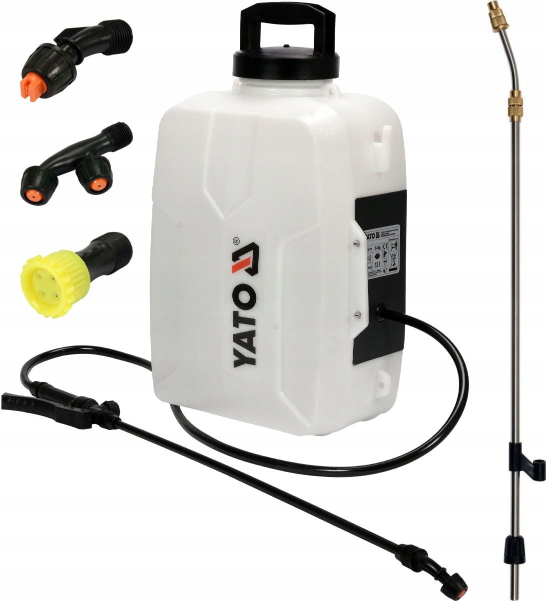 Yato Drucksprühgerät Akku Akku Sprühgerät, Rückenspritze 12L, 18V (ohne Akku), (Akku Akku Sprühgerät, Rückenspritze 12L, 18V (ohne Akku)