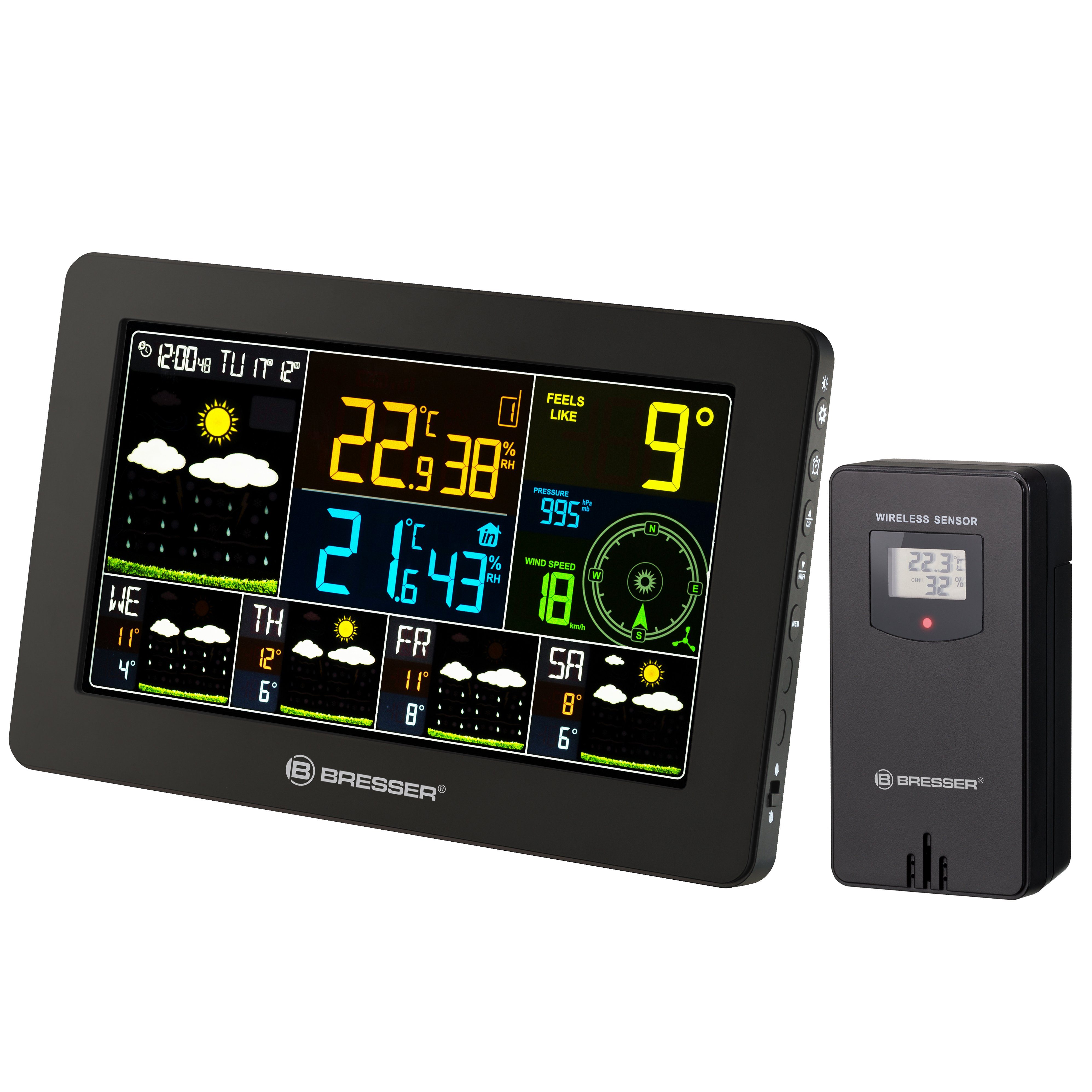 Funkwetterstation BRESSER WLAN 4CAST Vorhersage Funkwetterstation