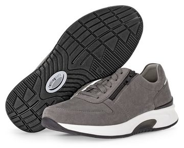 Gabor Rollingsoft Sneaker mit Außenreißverschluss, Weite G, Freizeitschuh, Halbschuh, Schnürer