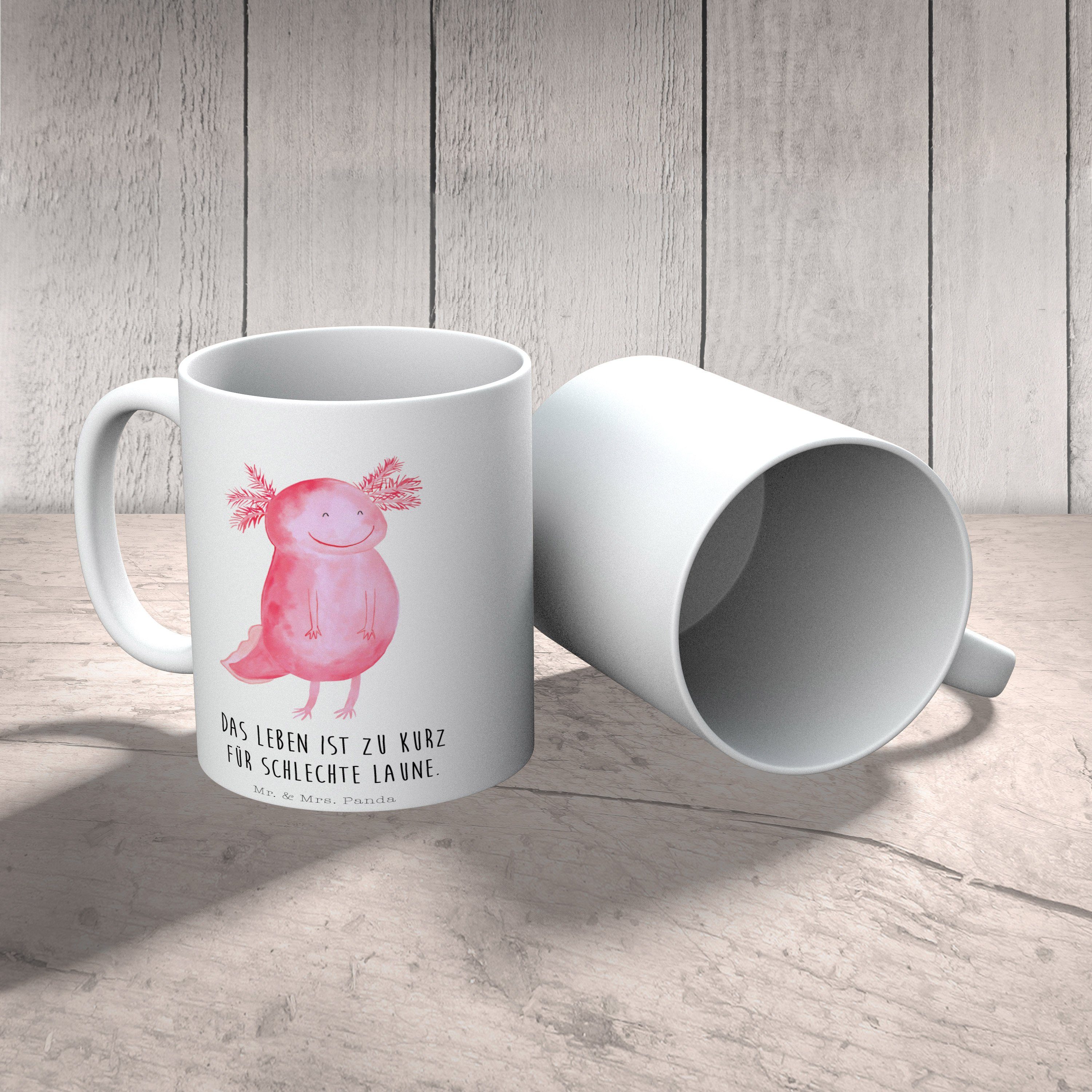 Mr. & Mrs. Weiß - Tasse, - gut Axolotl glücklich Geschenk, Tasse Schwanzlurch, Keramik gelaunt, Panda