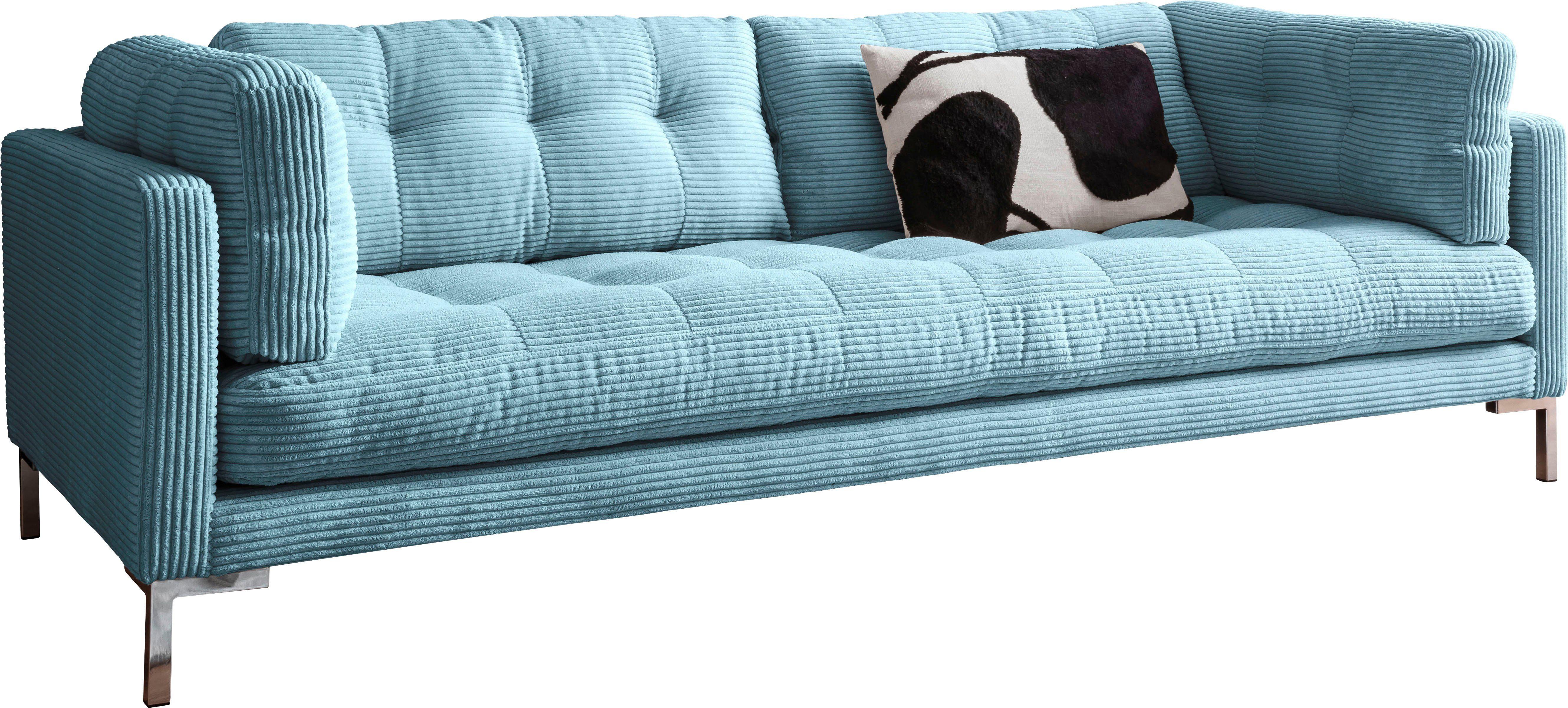 Trends by HG 3-Sitzer "Landau", in Cord-Stoff mit Metallfuß günstig online kaufen