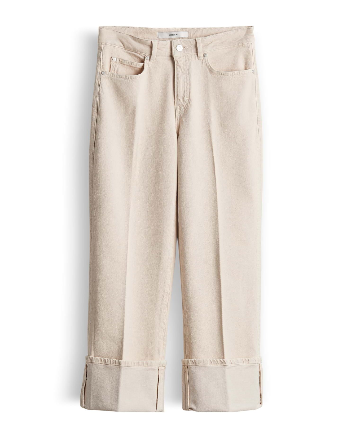 someday Relax-fit-Jeans Corah turn up sleek Mid Rise, Bügelfalten und Aufschlag am Saum